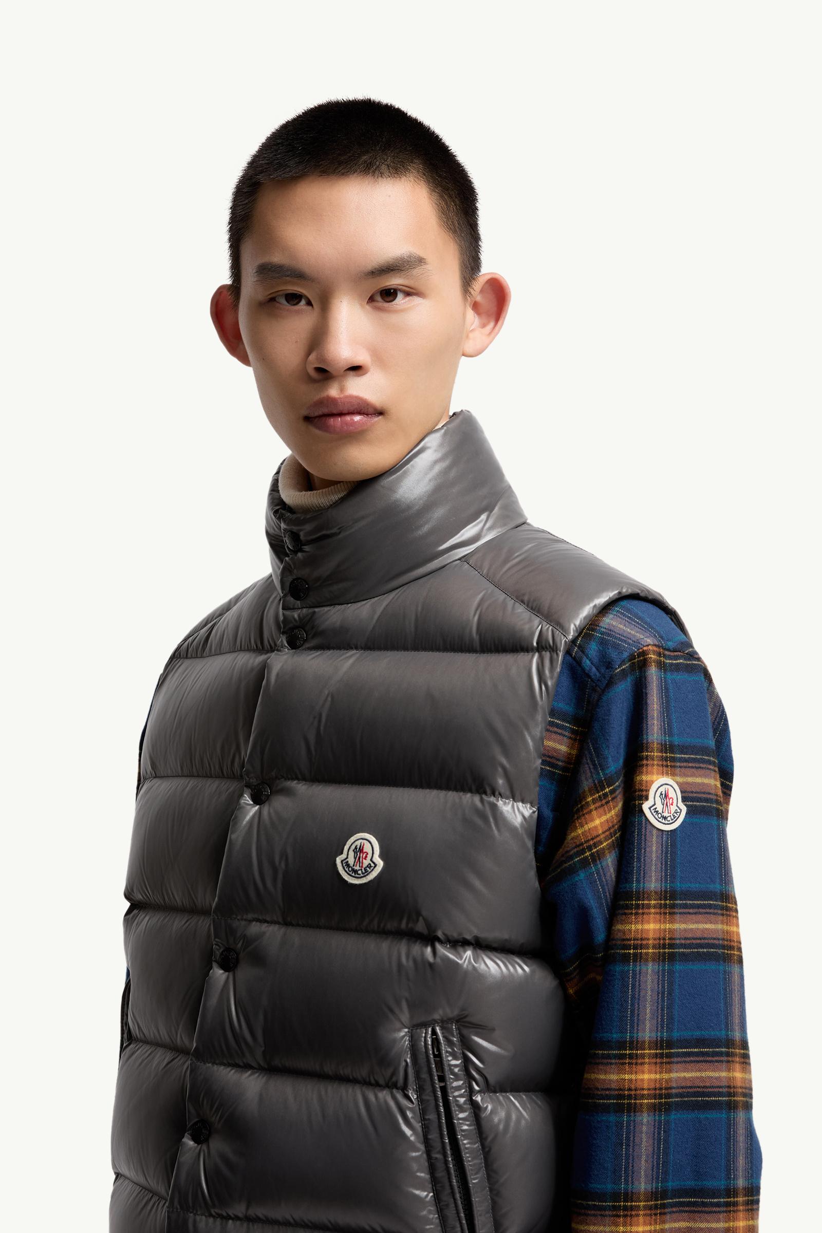 Moncler グレー ノースリーブベスト tib-down-vest-boy-grey-moncler