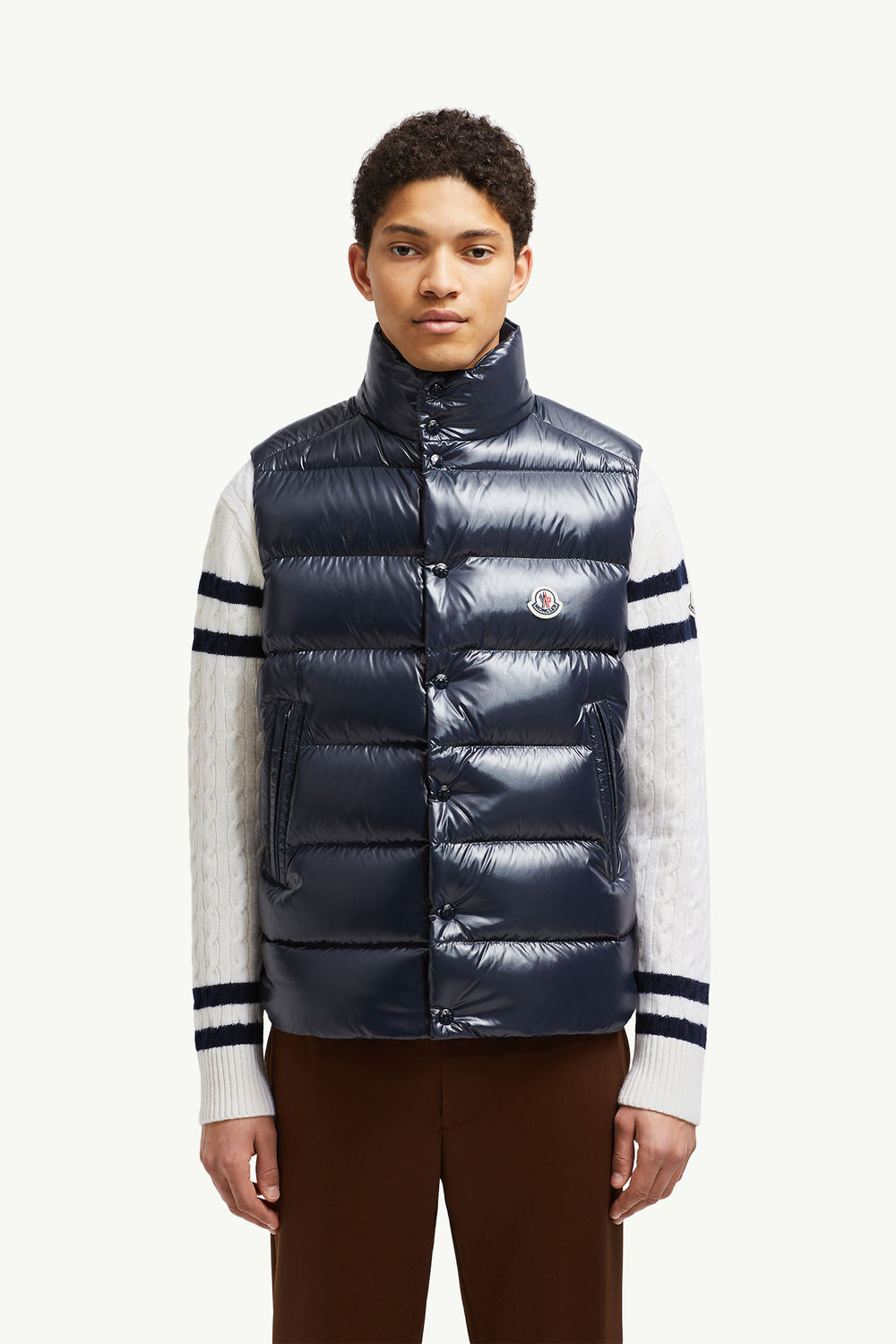 Tibb Down Vest Men Navy Blue Moncler 3