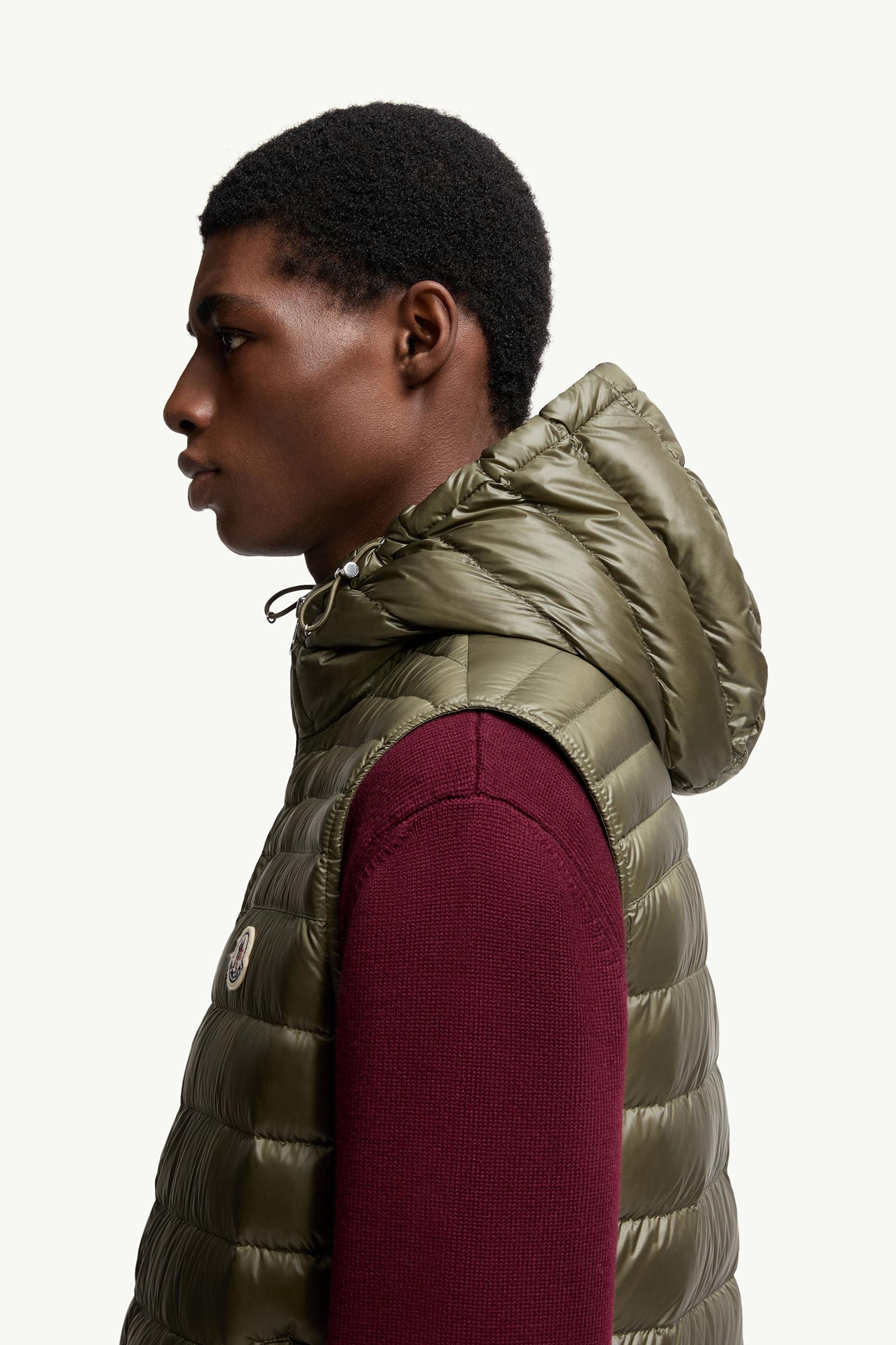 Orant Hooded Down Vest Men Olive Green Moncler 1