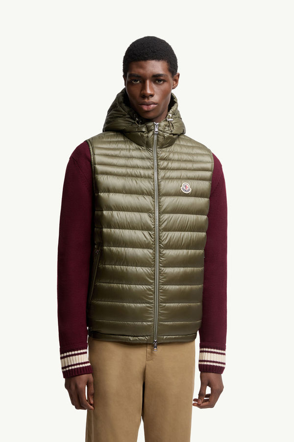 Doudoune sans manches à capuche Orant Hommes Vert Olive Moncler 3