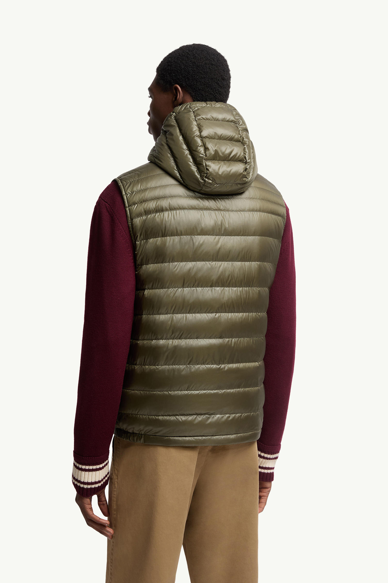 Orant Hooded Down Vest Men Olive Green Moncler 4