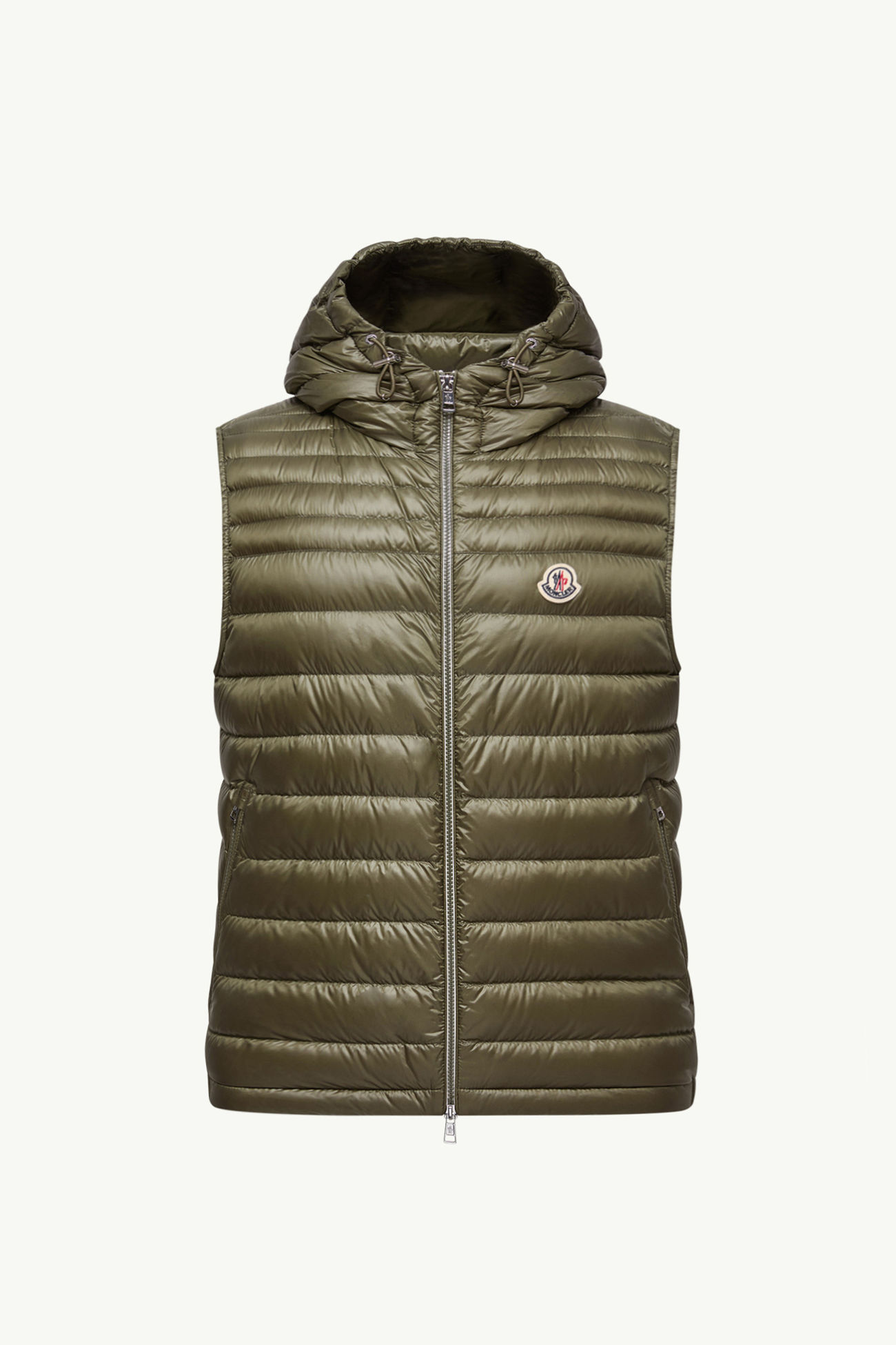 Gilet imbottito in piuma Orant con cappuccio Uomo Verde Oliva Moncler 2