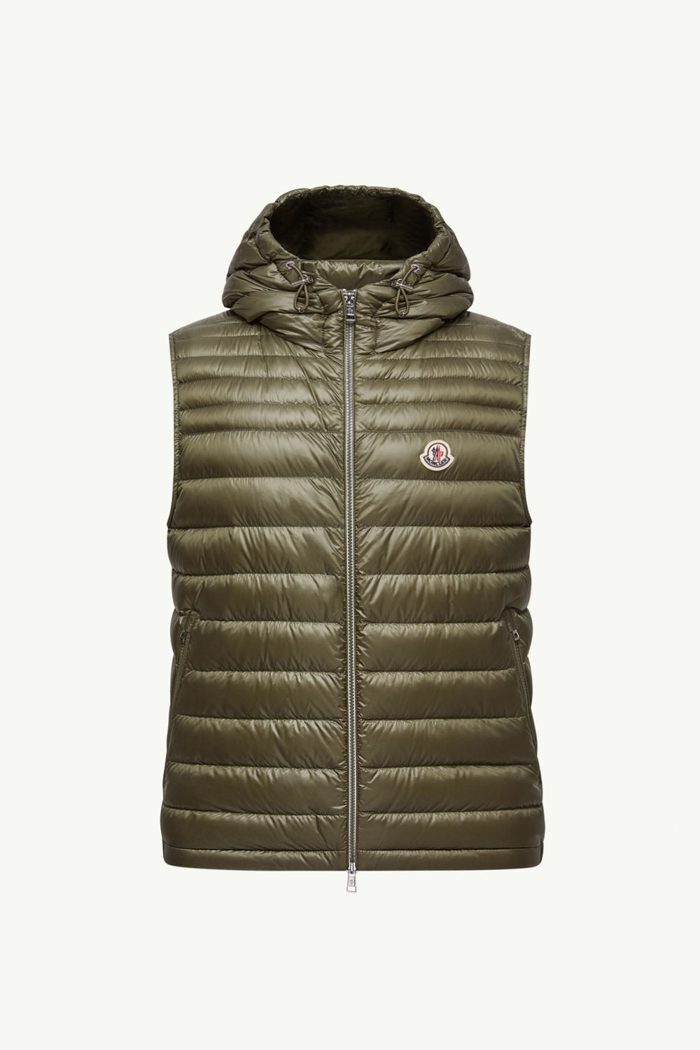 Orant Hooded Down Vest Men Olive Green Moncler 2