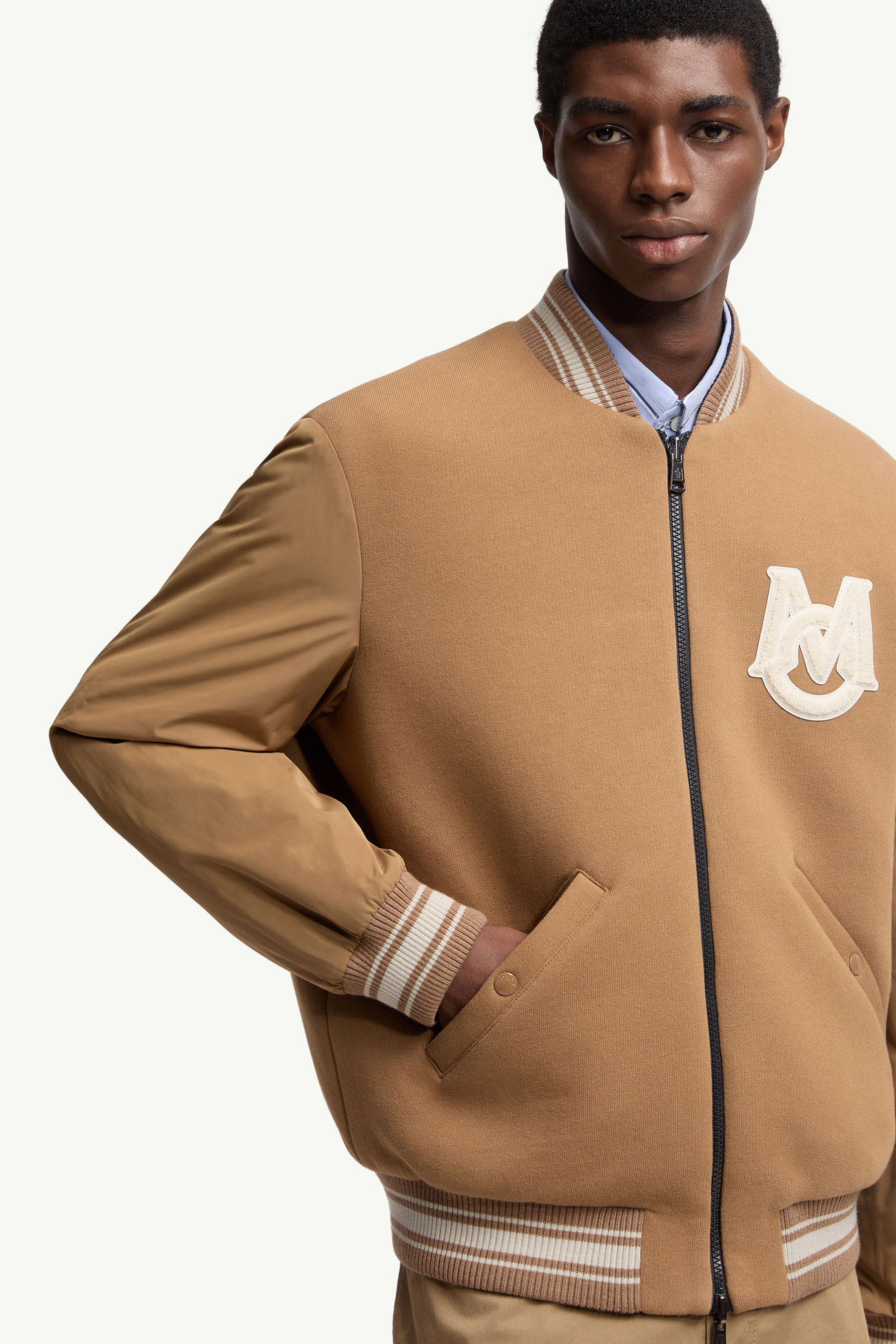 Vennes男士双面羽绒飞行员夹克外套 男士 驼米色 Moncler 7