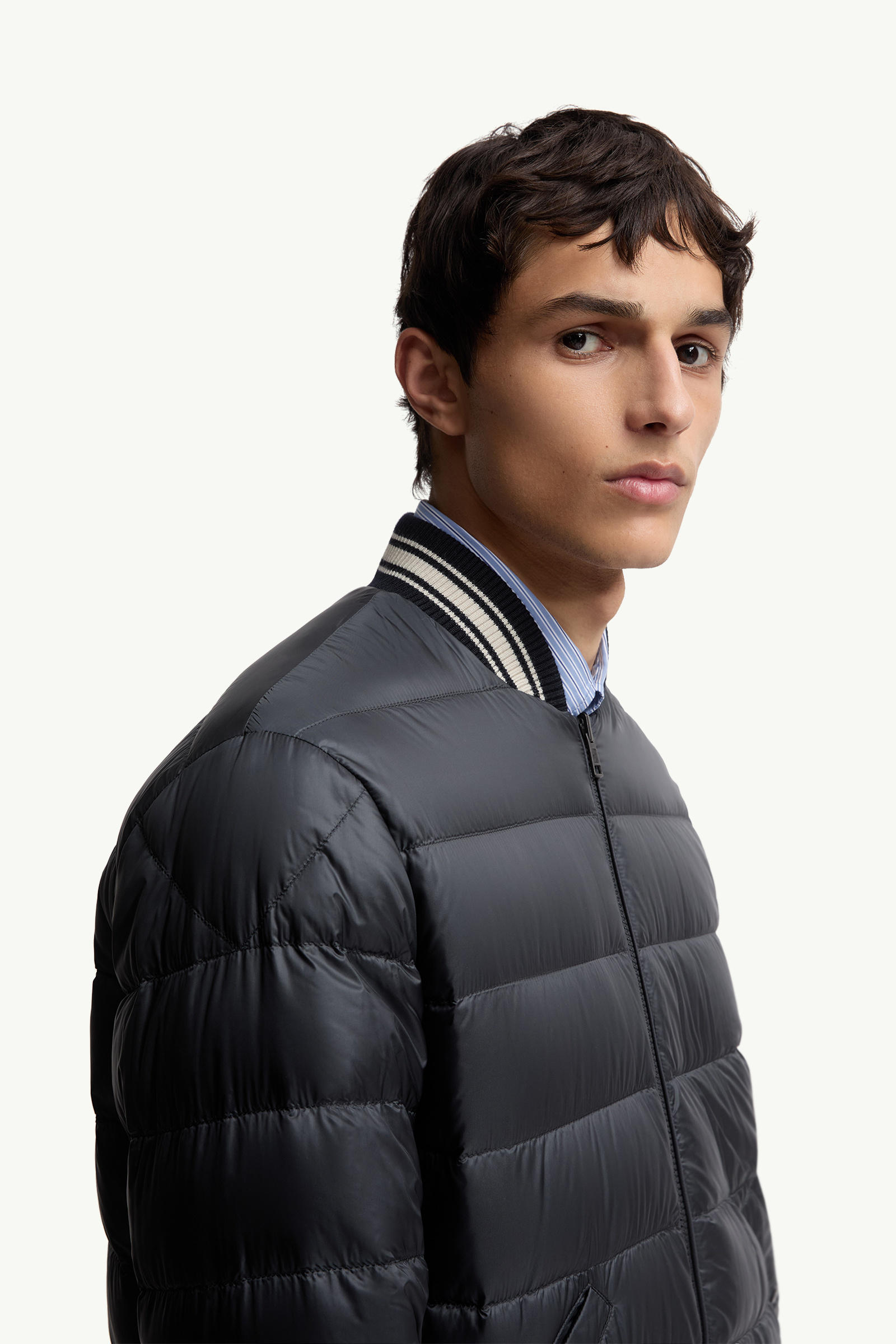 Vennes男士双面羽绒飞行员夹克外套 男士 海军蓝色 Moncler 6