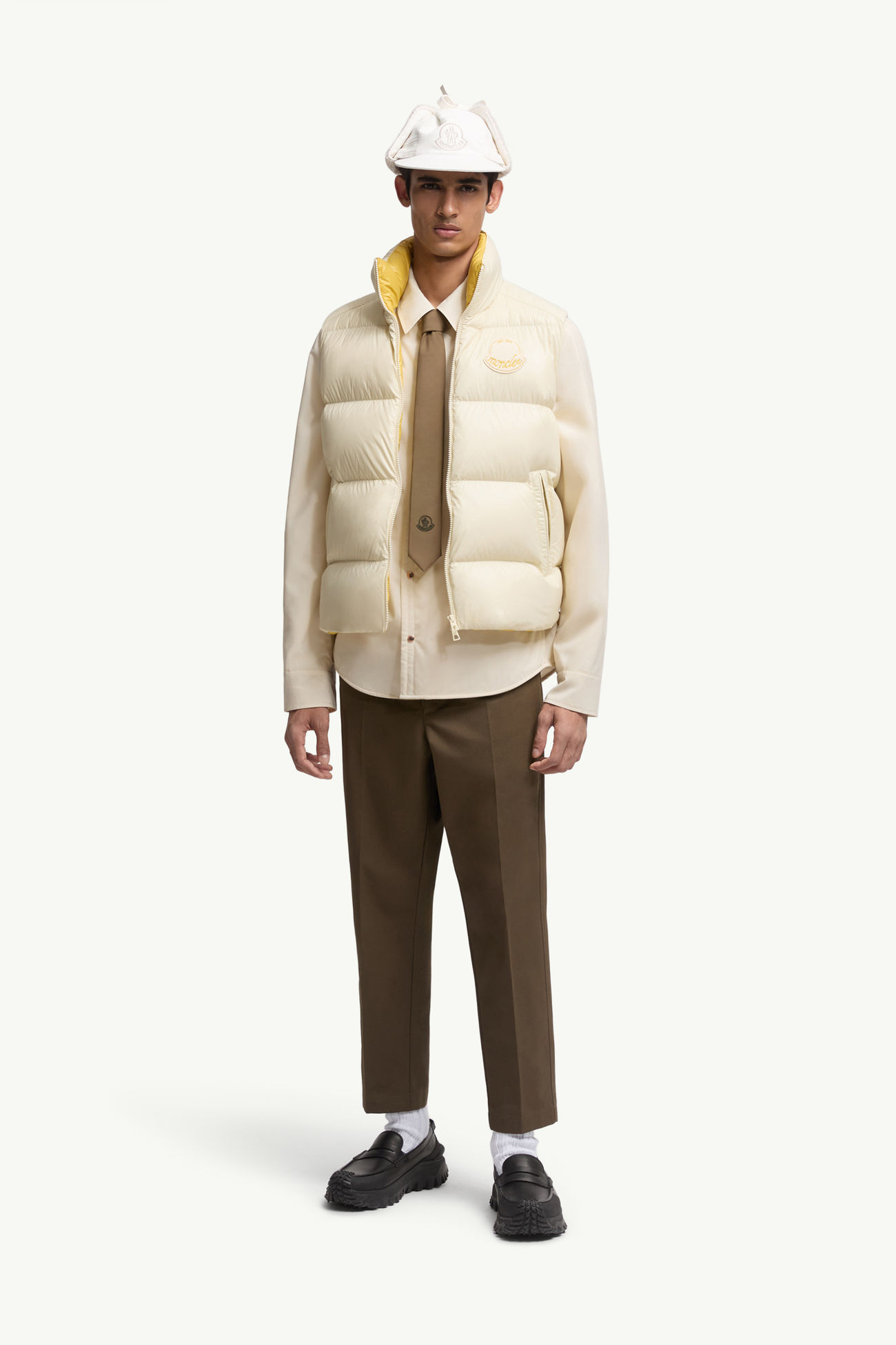 Lipsi Down Vest Men White Ivory Moncler 0