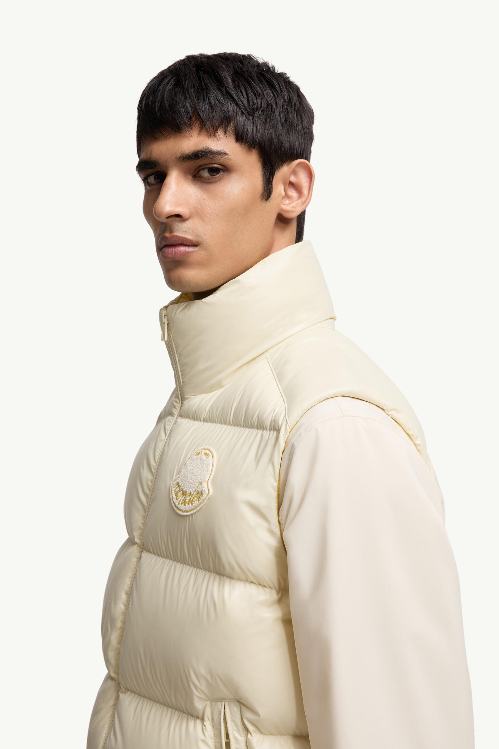 Lipsi Down Vest Men White Ivory Moncler 1