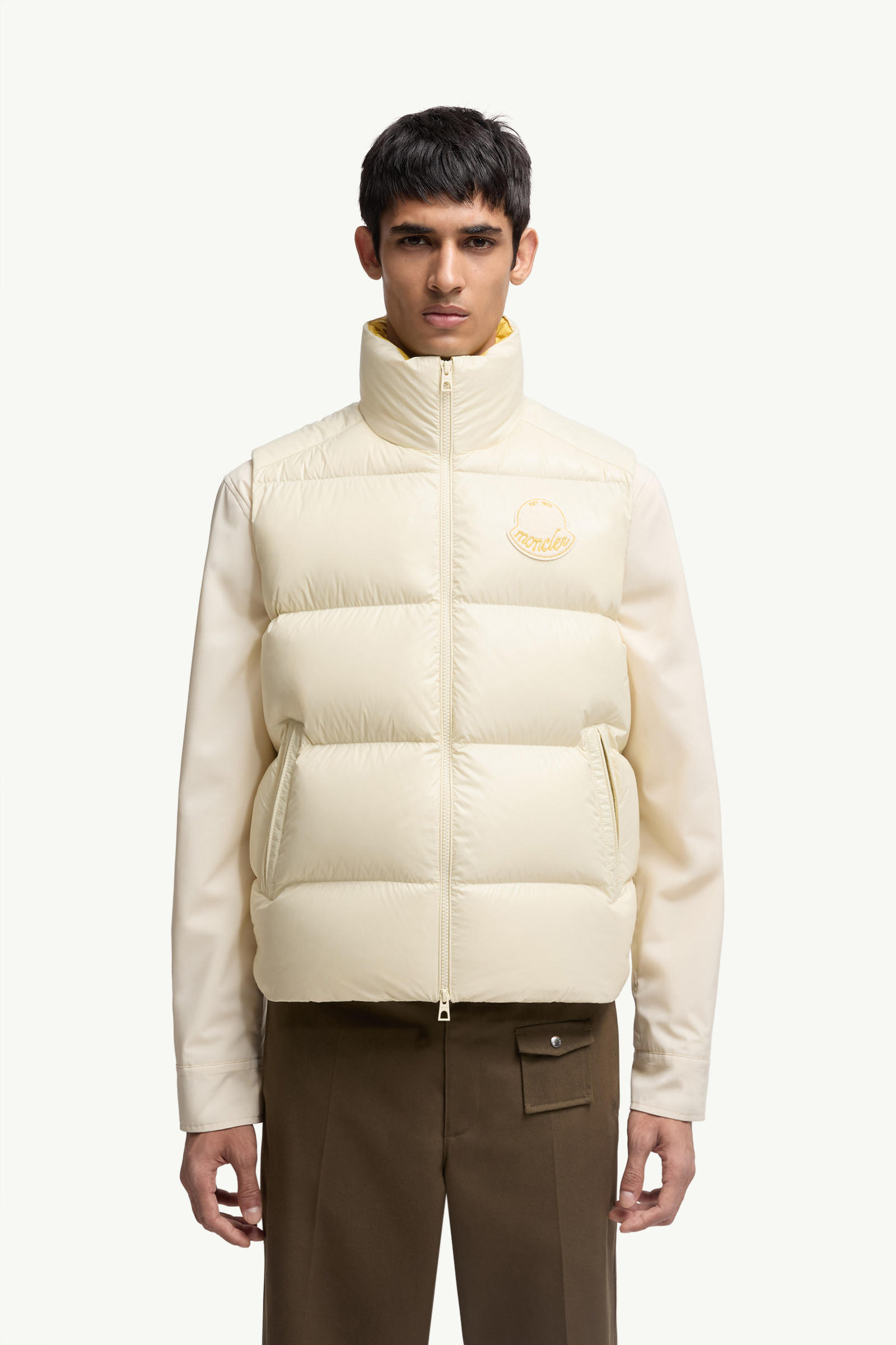 Lipsi Down Vest Men White Ivory Moncler 3