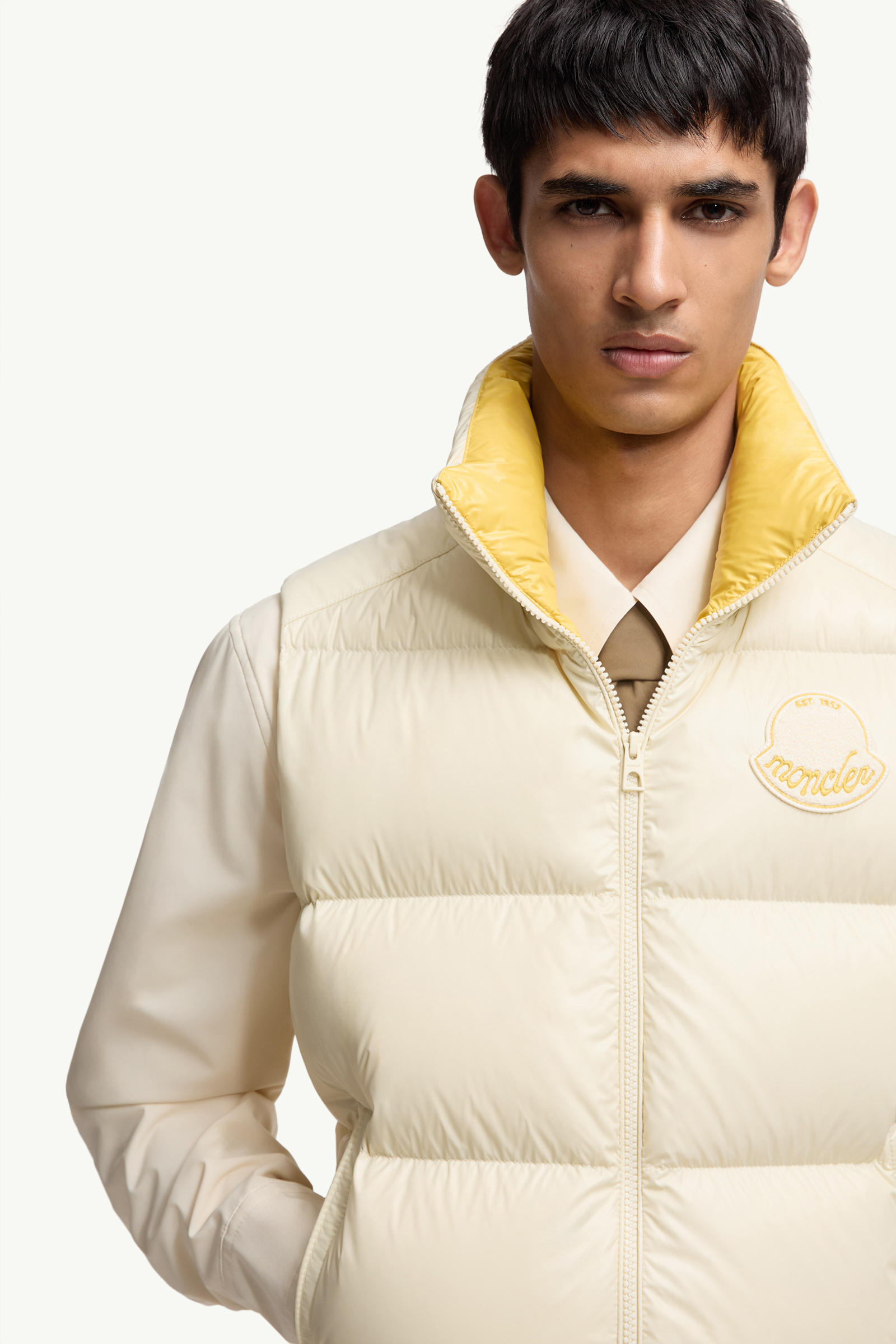 Lipsi Down Vest Men White Ivory Moncler 5