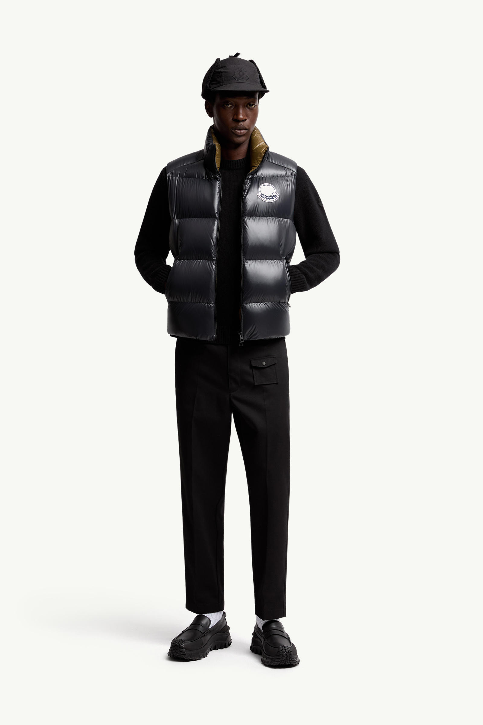Lipsi Daunenweste Herren Schwarz Moncler 0