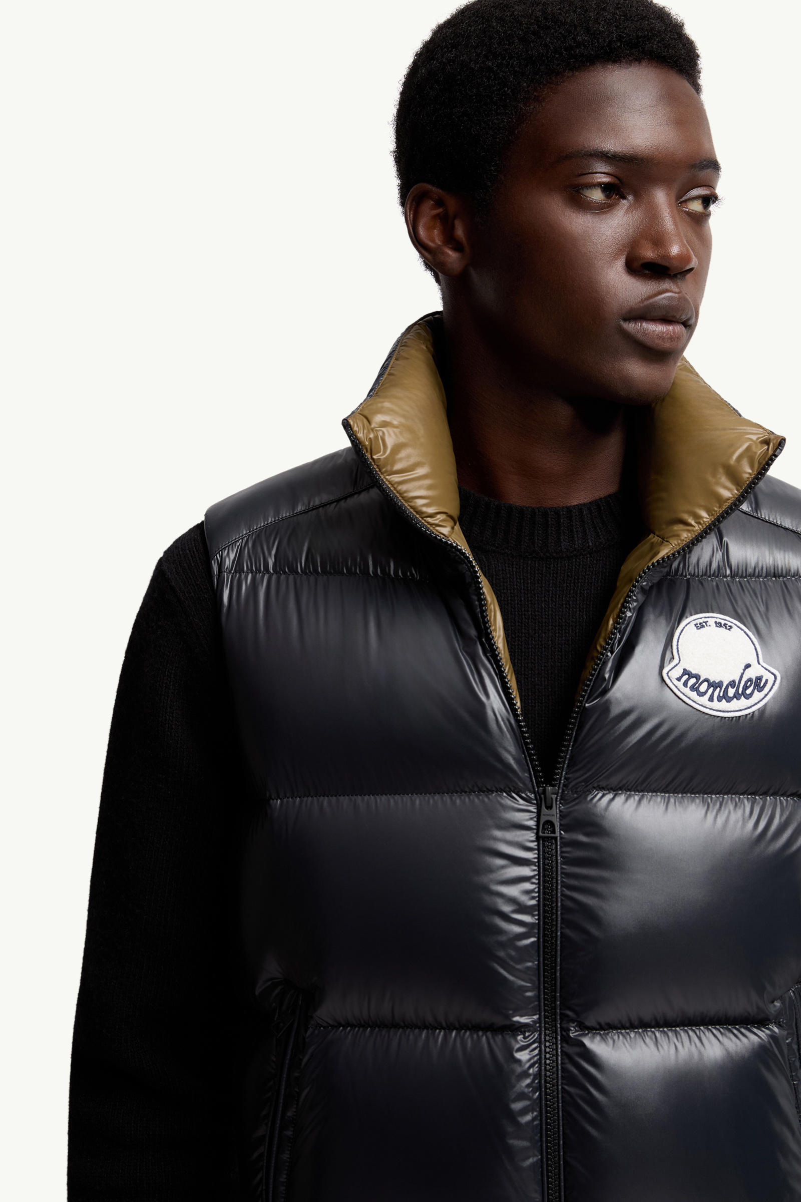 Lipsi Daunenweste Herren Schwarz Moncler 5