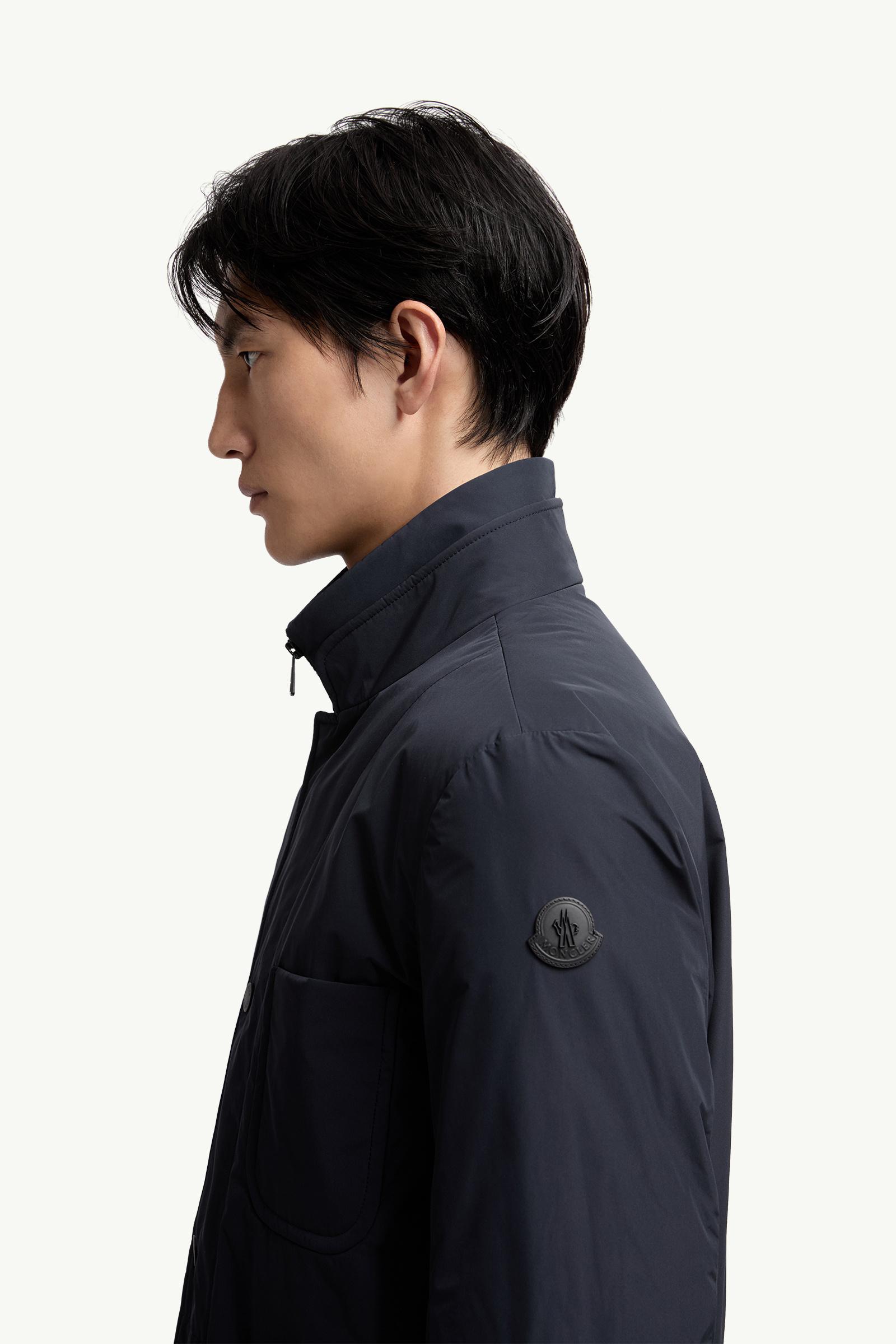 Navy Blue Brieuc Down Shirt Jacket - Short Down Jackets for Men