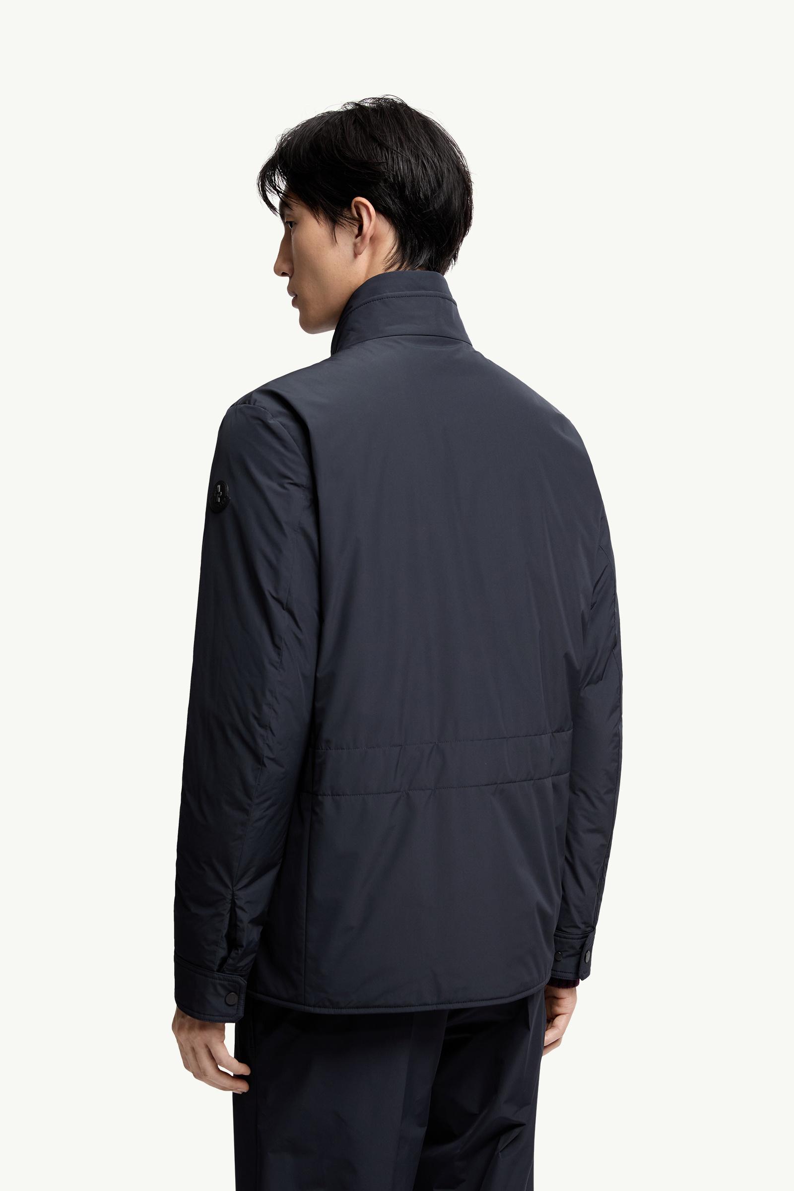Navy Blue Brieuc Down Shirt Jacket - Short Down Jackets for Men