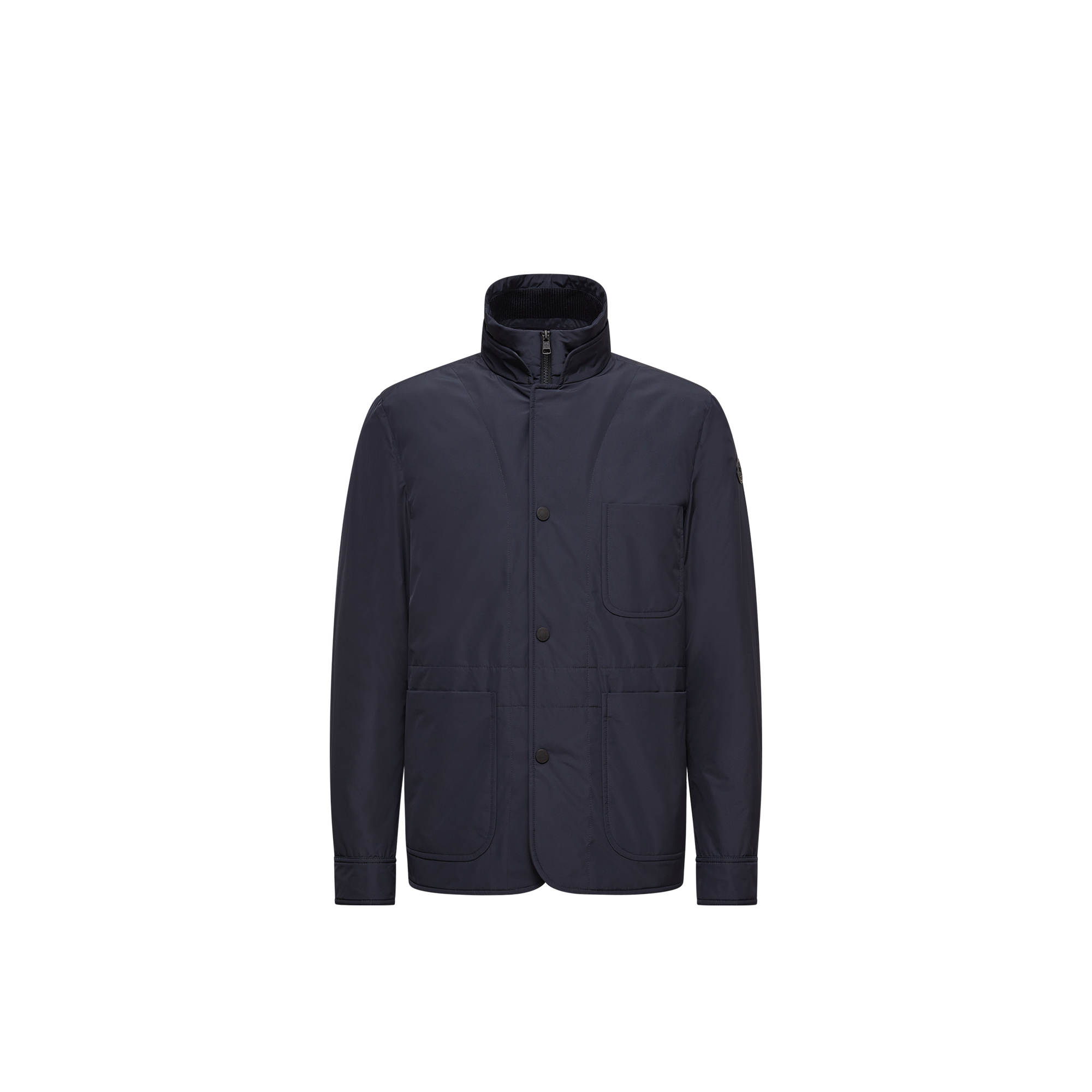 Moncler   Brieuc Down Shirt Jacket for Men in Blue, Size: 42
