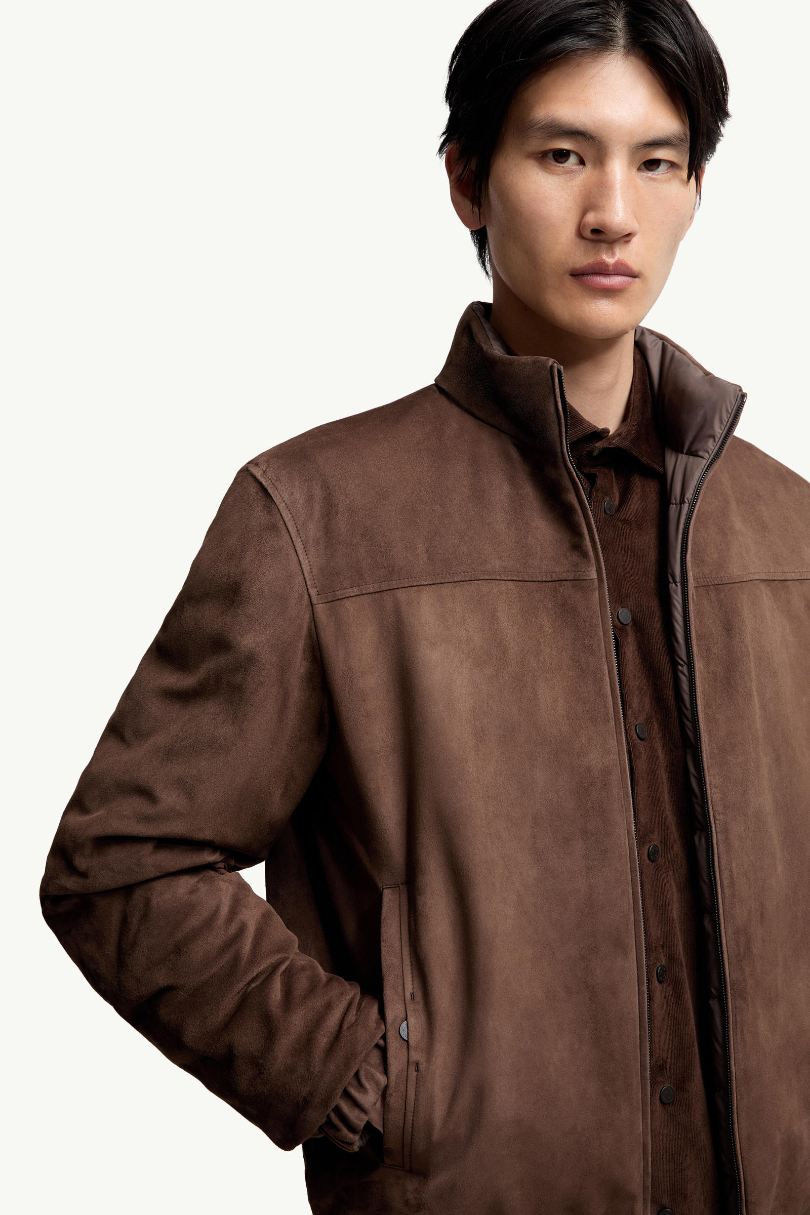 Cernay Reversible Short Down Jacket Men Brown Moncler 7