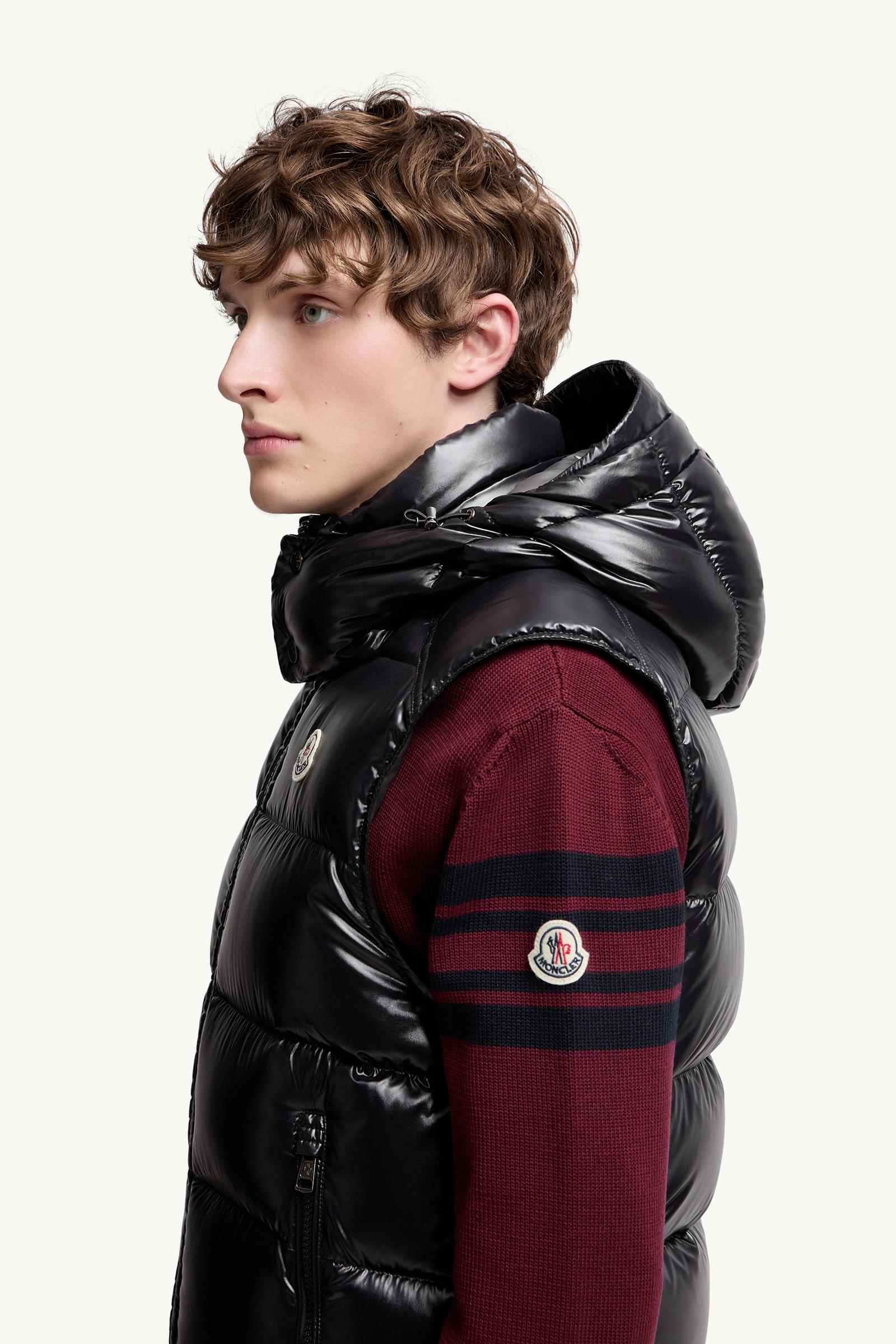 Black Bormes Hooded Down Vest - Vests for Men | Moncler CA