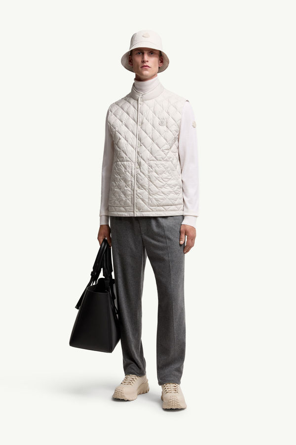 Lycope Diamond-Quilted Down Gilet Men Ice Gray Moncler 0