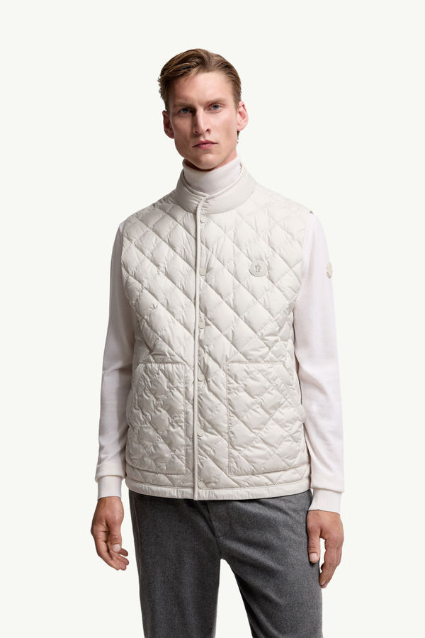 Lycope Diamond-Quilted Down Gilet Men Ice Gray Moncler 3