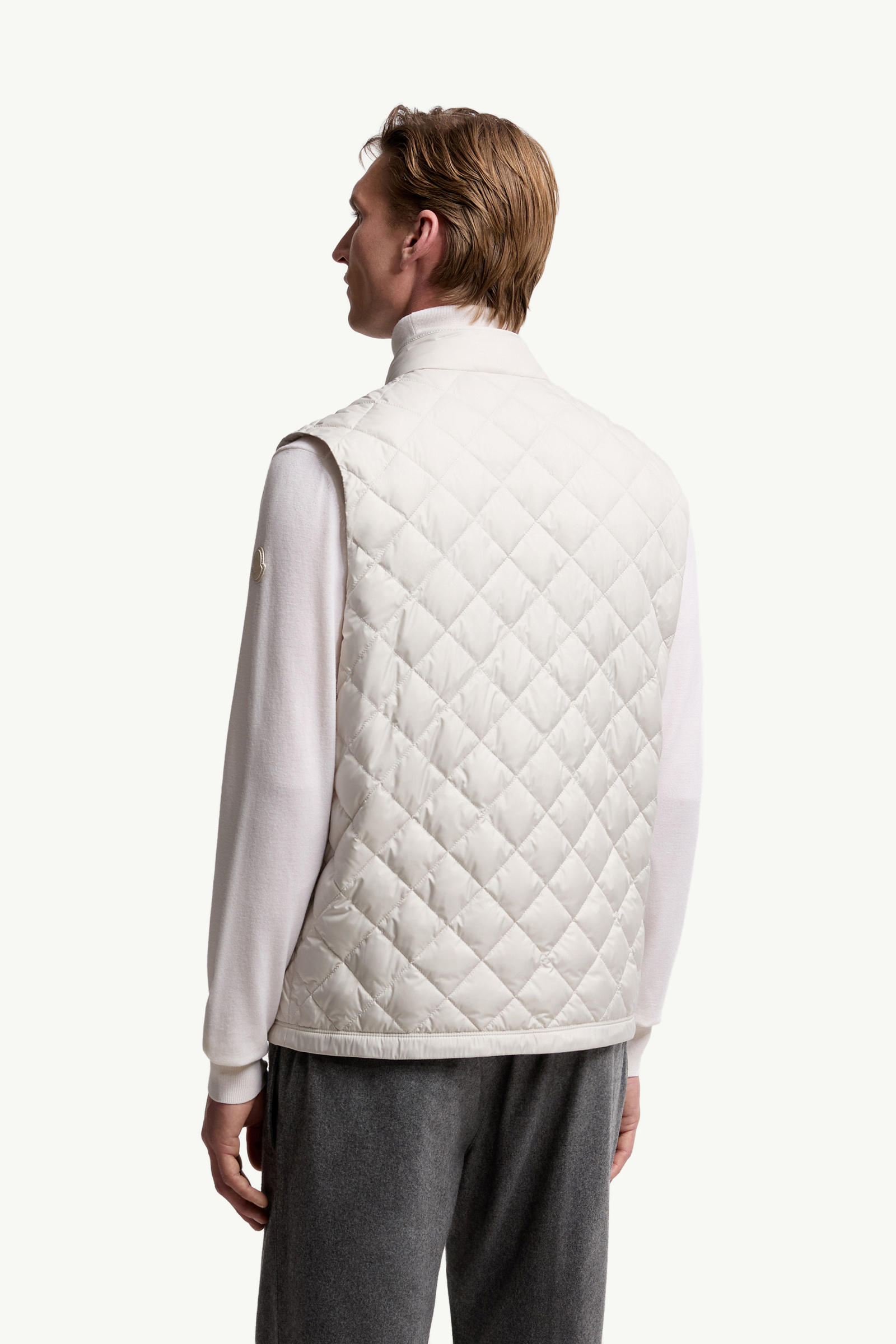 Lycope Diamond-Quilted Down Gilet Men Ice Gray Moncler 4