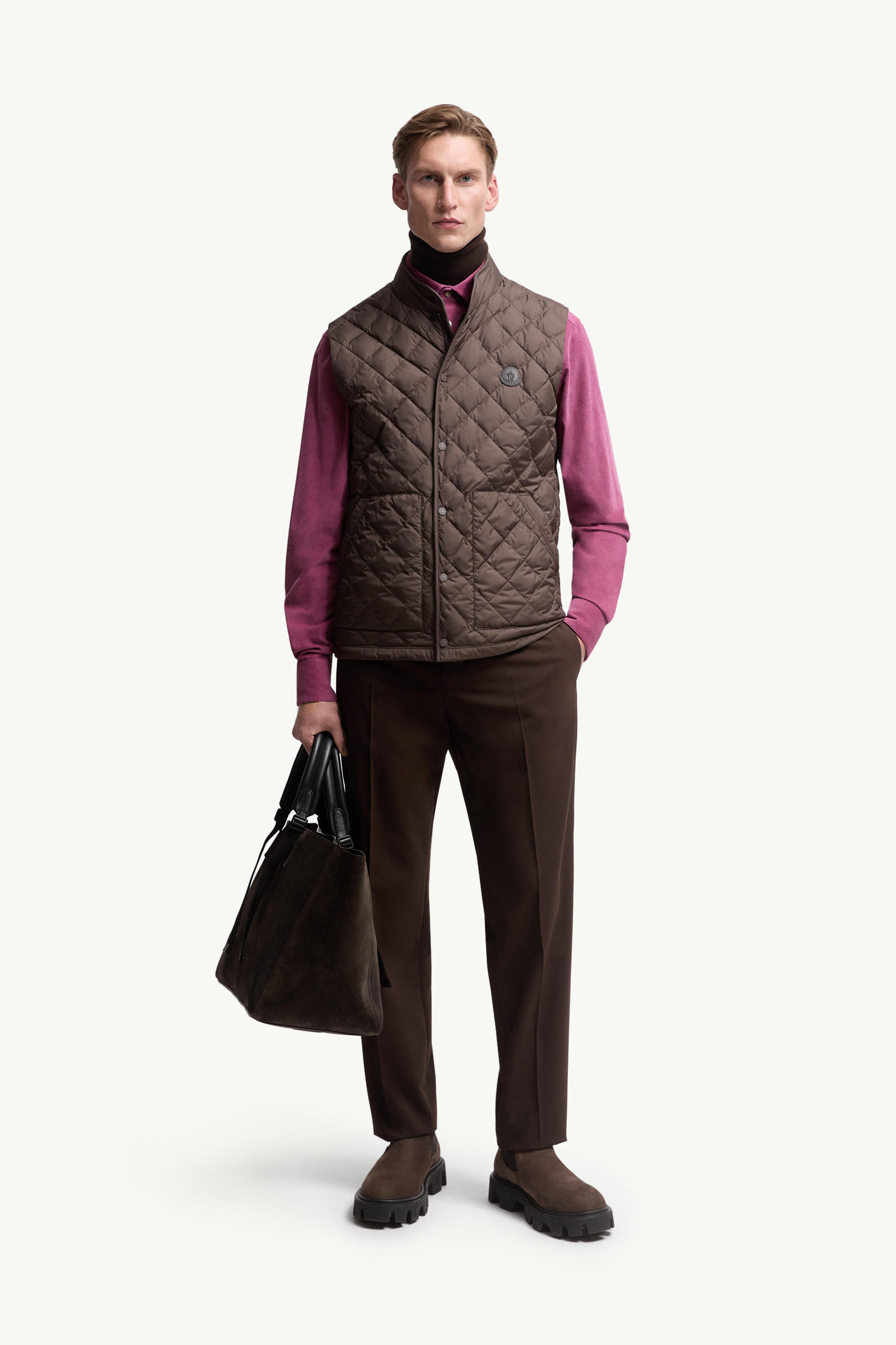 Lycope Diamond-Quilted Down Gilet Men Brown Moncler 0