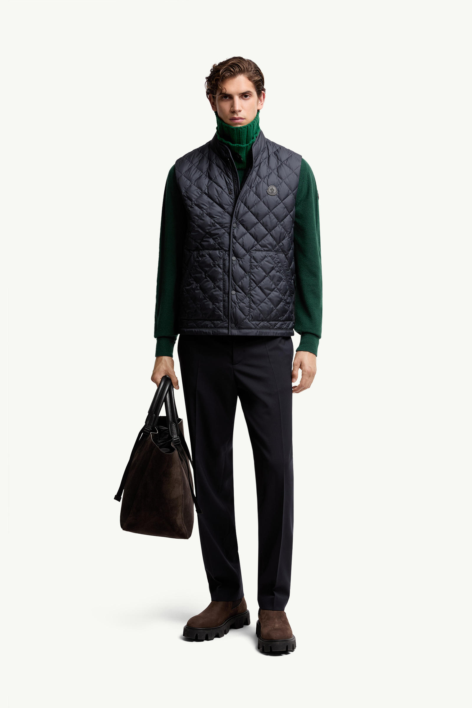 Lycope Diamond-Quilted Down Gilet Men Blue Moncler 0