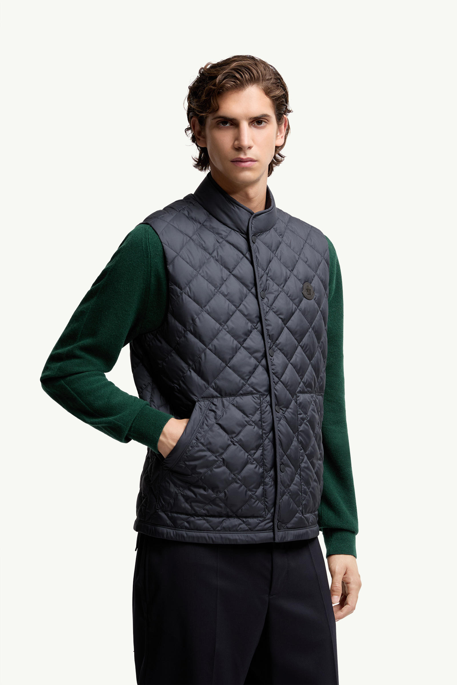 Lycope Diamond-Quilted Down Gilet Men Blue Moncler 3