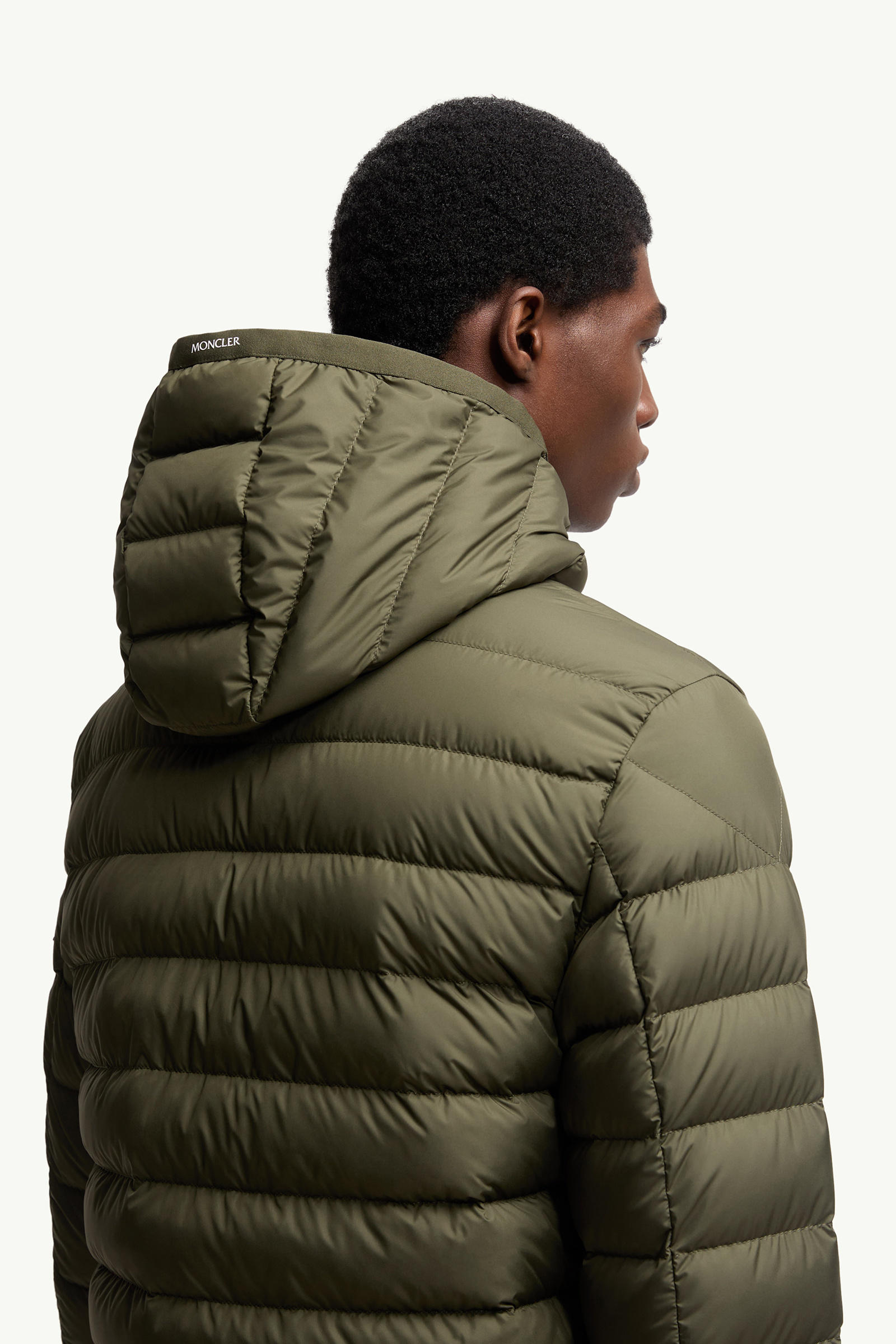 Galion Hooded Short Down Jacket Men Olive Green Moncler 5