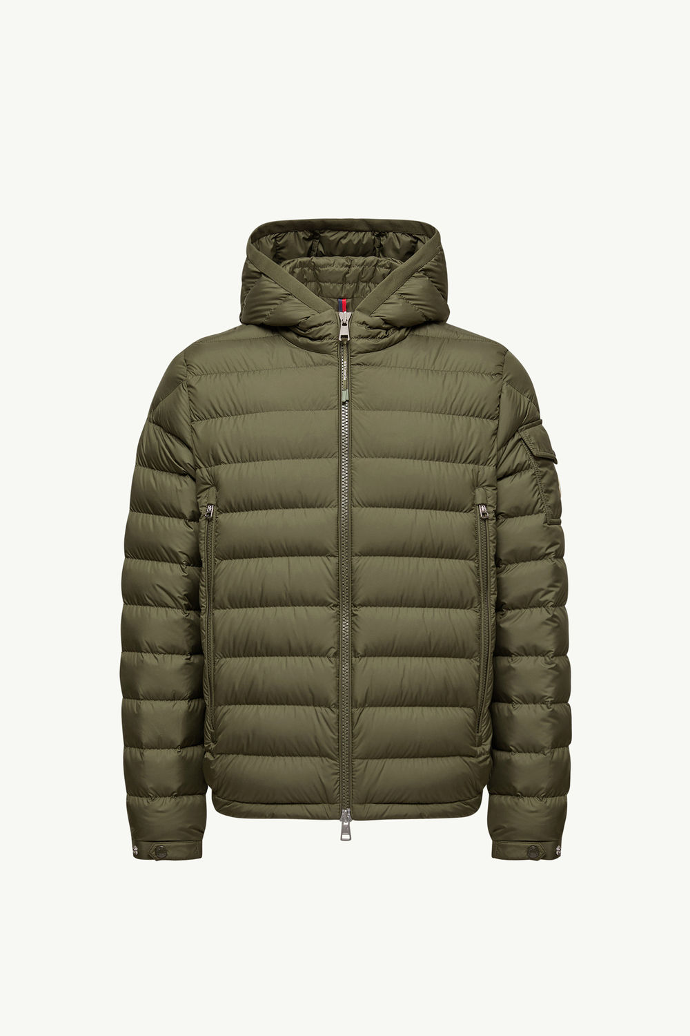 Galion Hooded Short Down Jacket Men Olive Green Moncler 2
