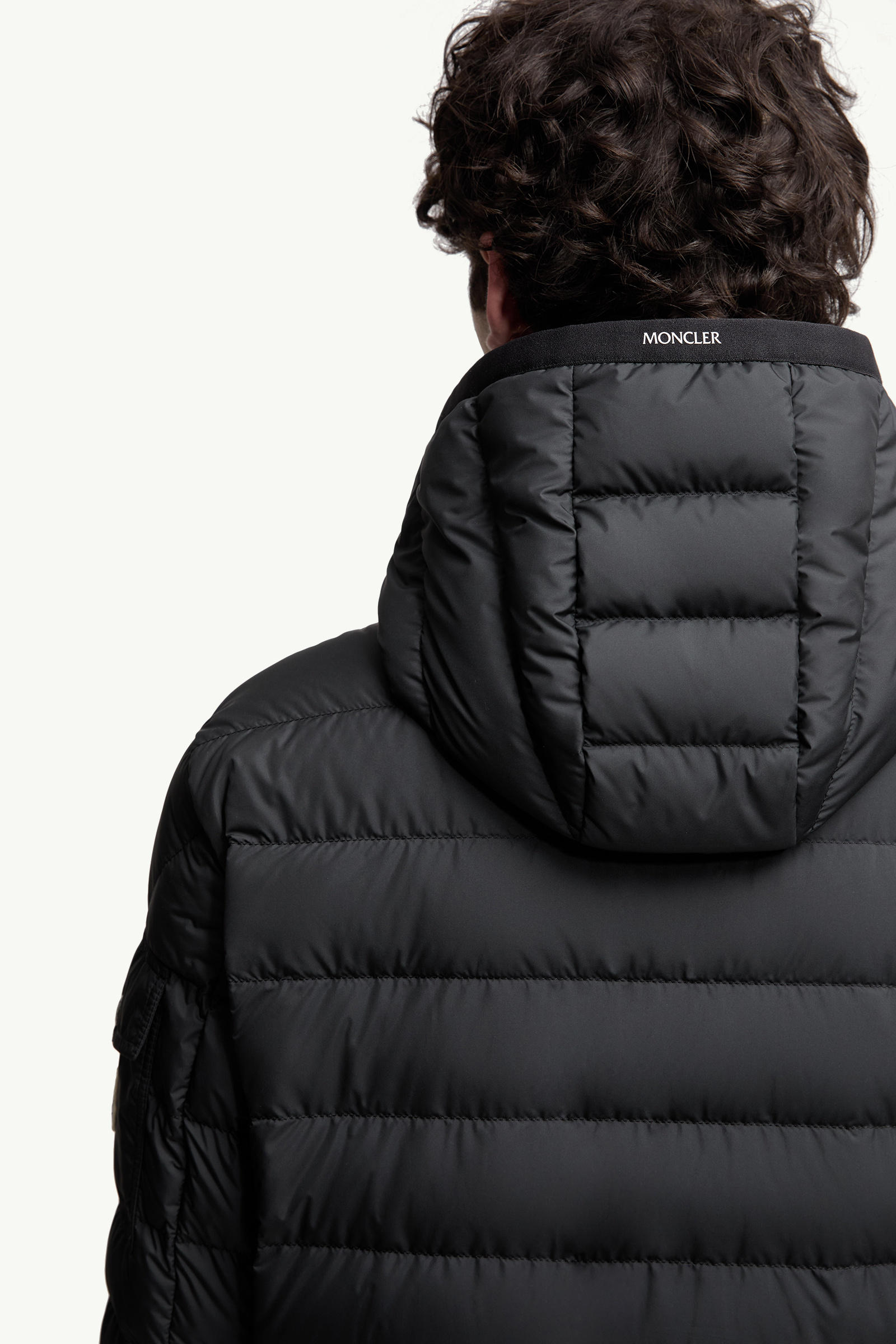 Galion Hooded Short Down Jacket Men Black Moncler 6
