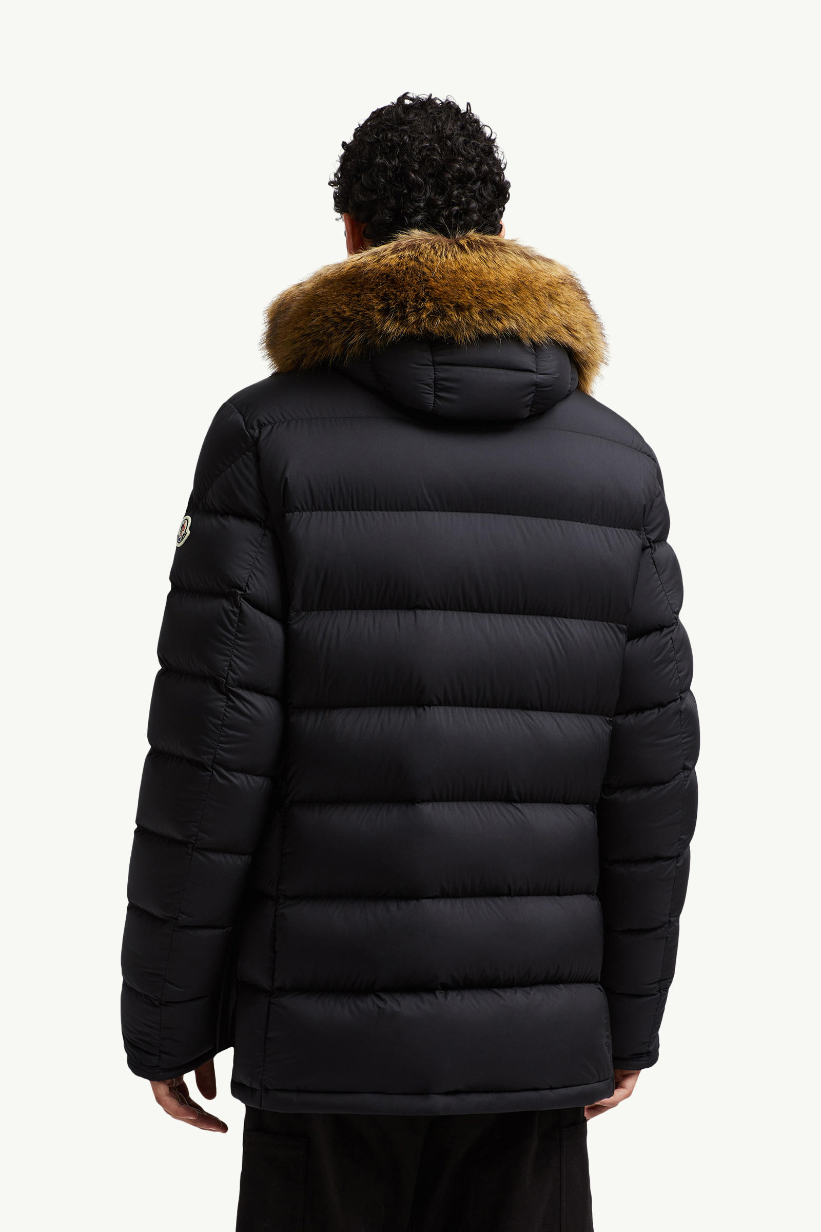 Clunye mittellange Daunenjacke mit Kapuze Herren Schwarz Moncler 4