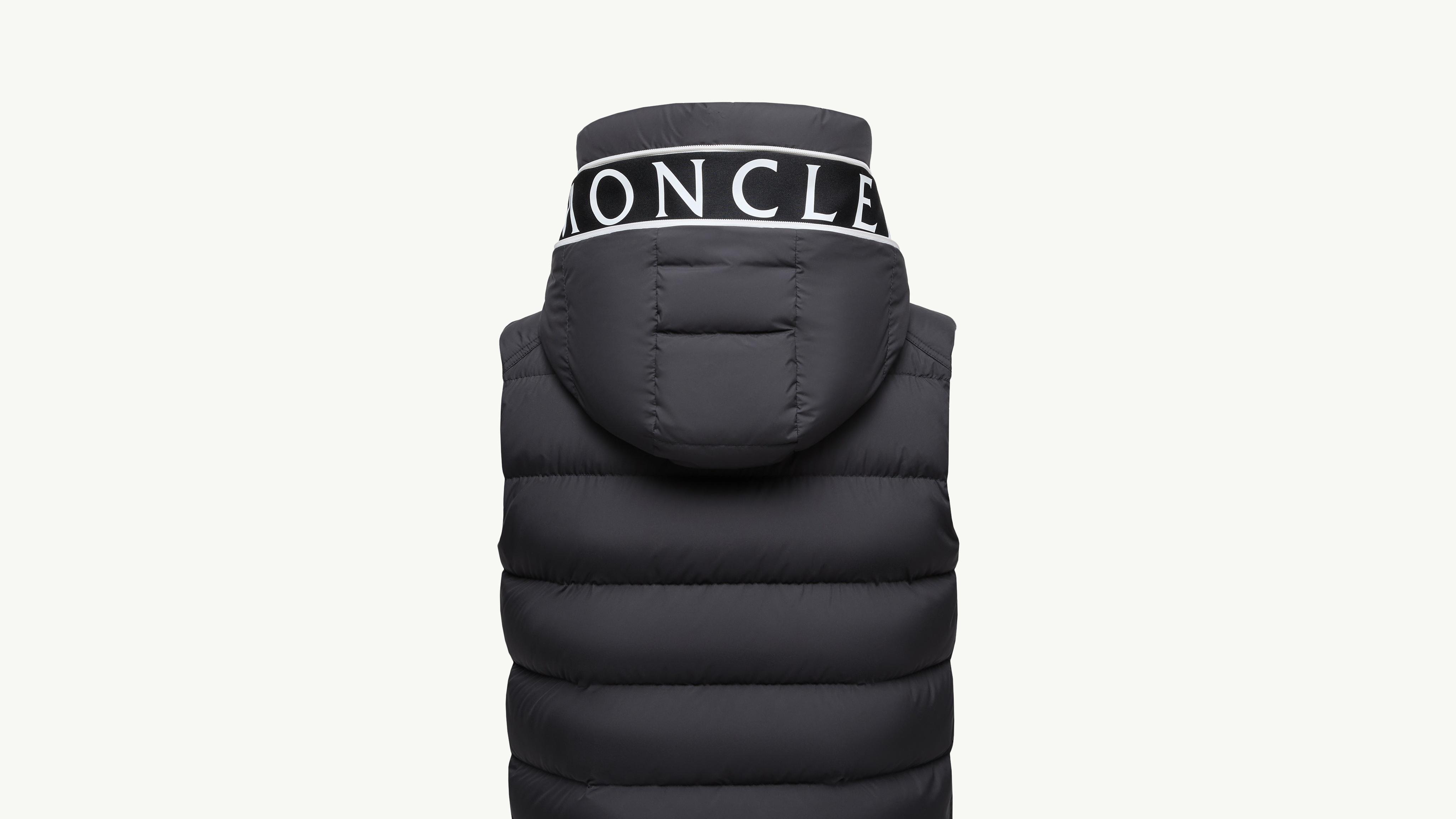 Black Cardamine Hooded Down Vest - Vests for Men | Moncler CA