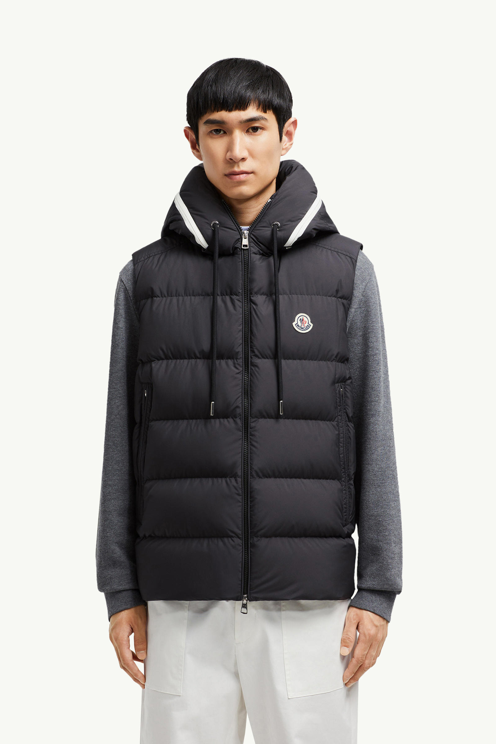 Cardamine連帽羽絨背心 男士 黑色 Moncler 3