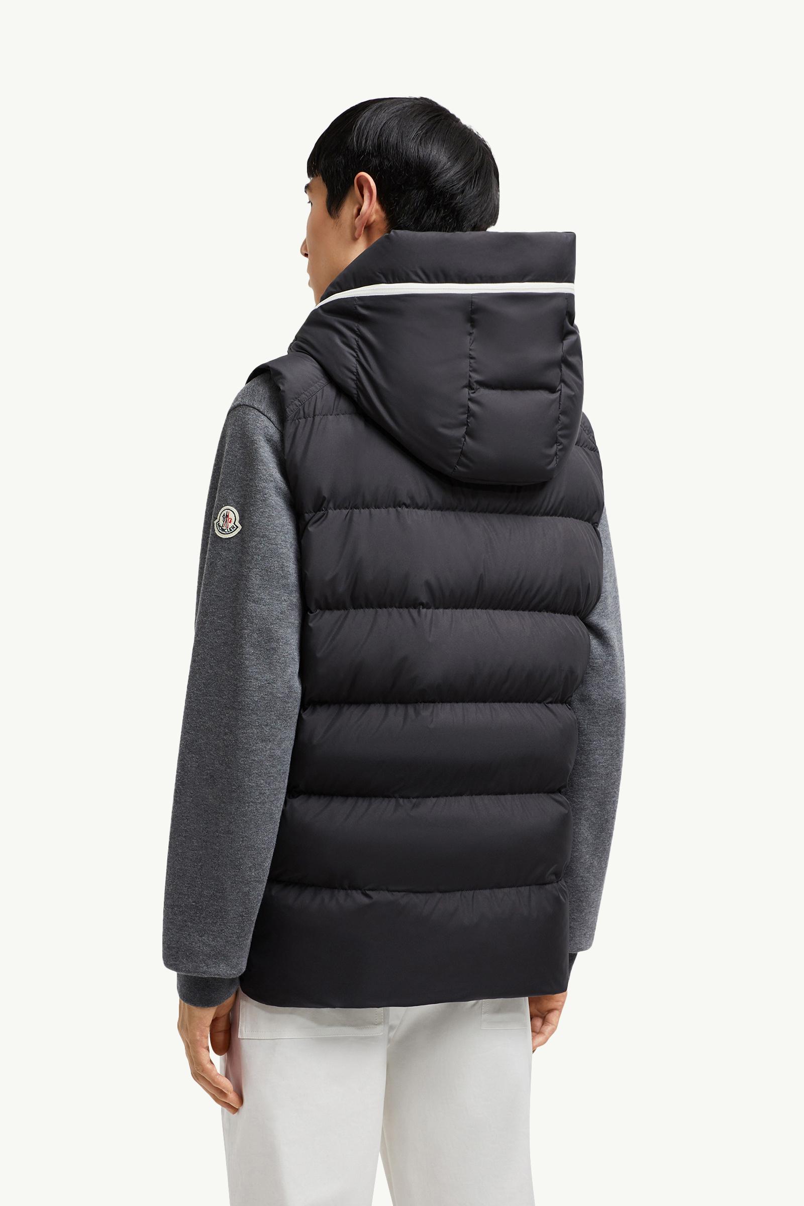 Black Cardamine Hooded Down Gilet - Vests for Men | Moncler SE