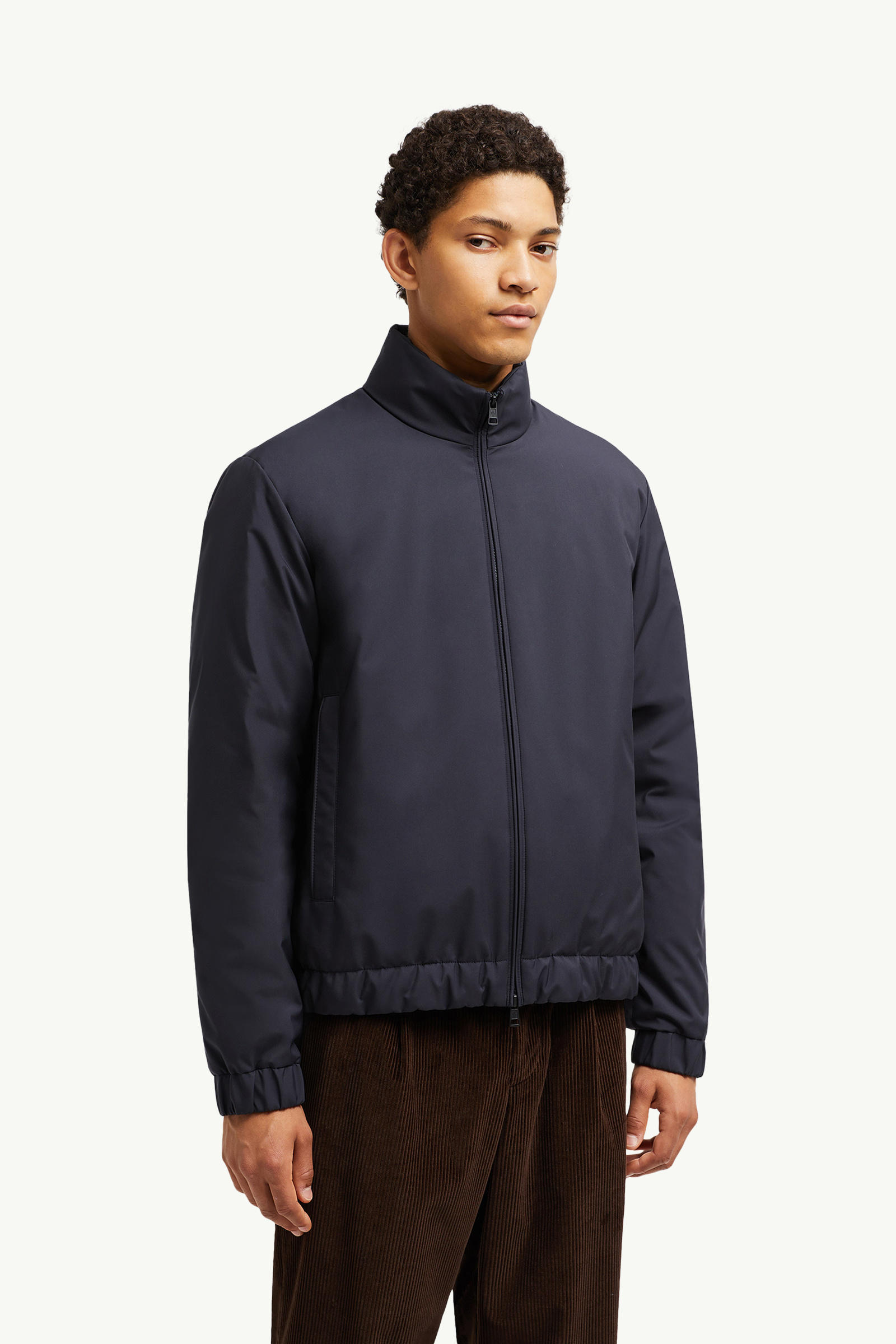 Luserna Short Down Jacket Men Navy Blue Moncler 3