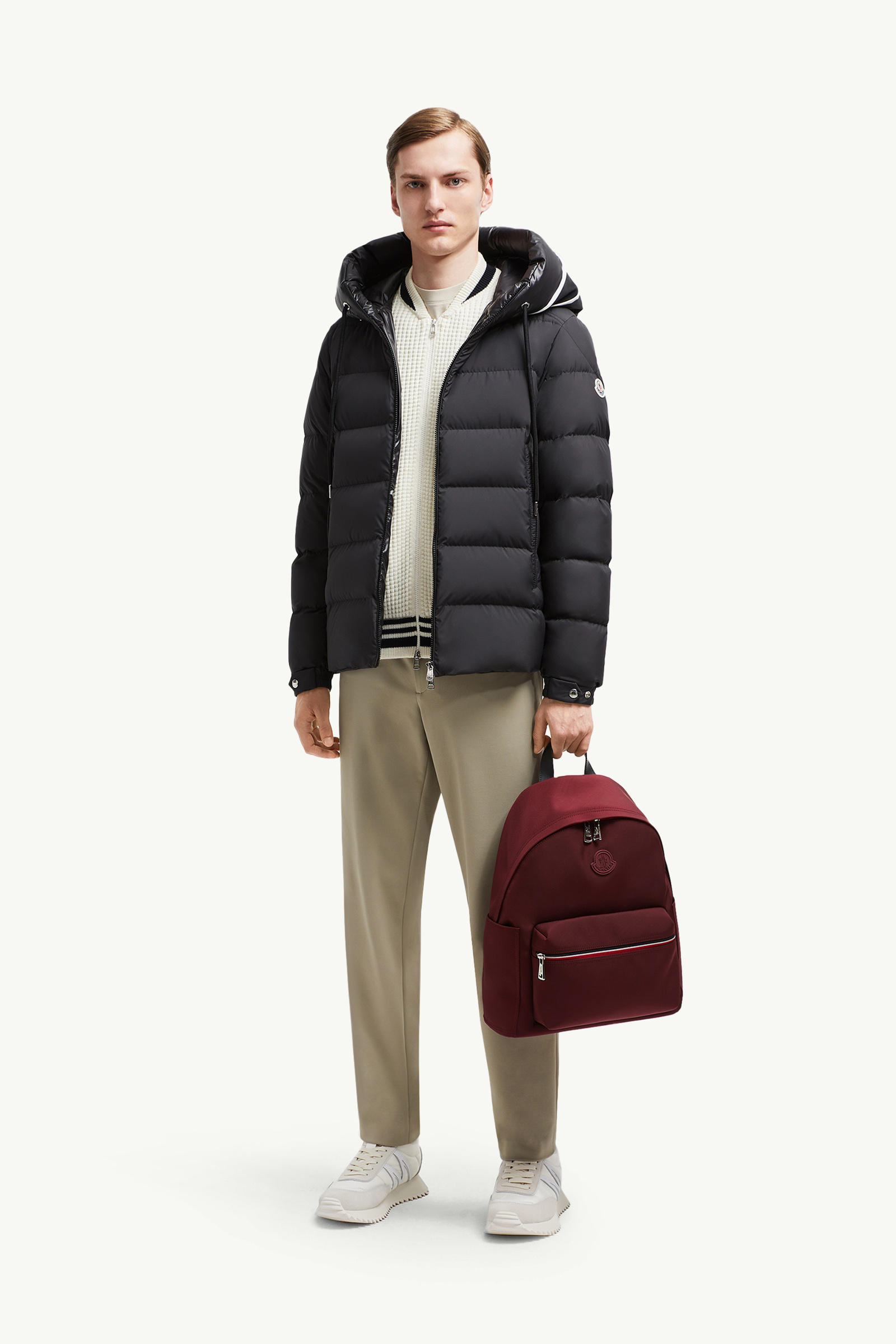 Cardere Hooded Short Down Jacket Men Black Moncler 0