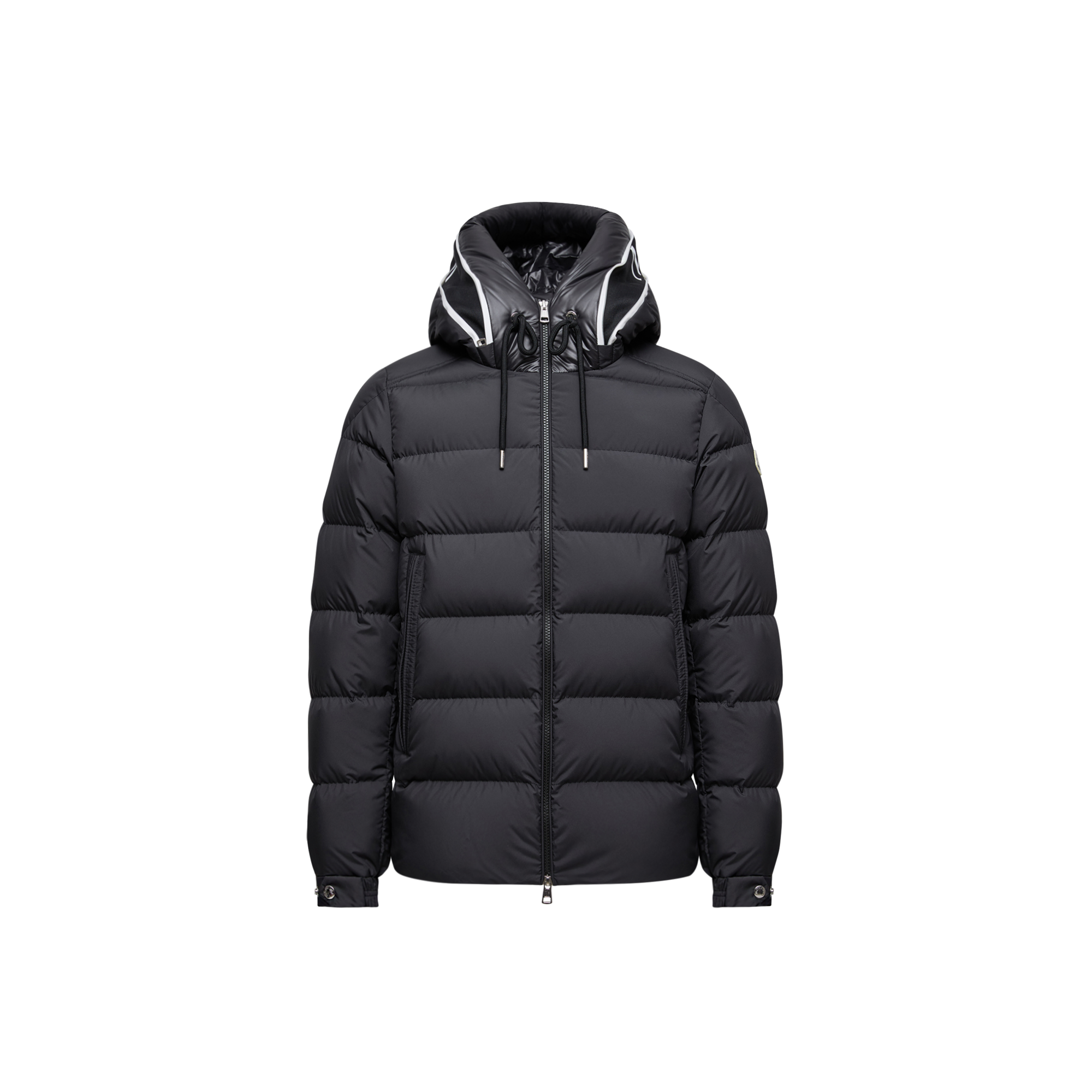 Moncler   Cardere Hooded Short Down Jacket for Men in Black, Size: 36