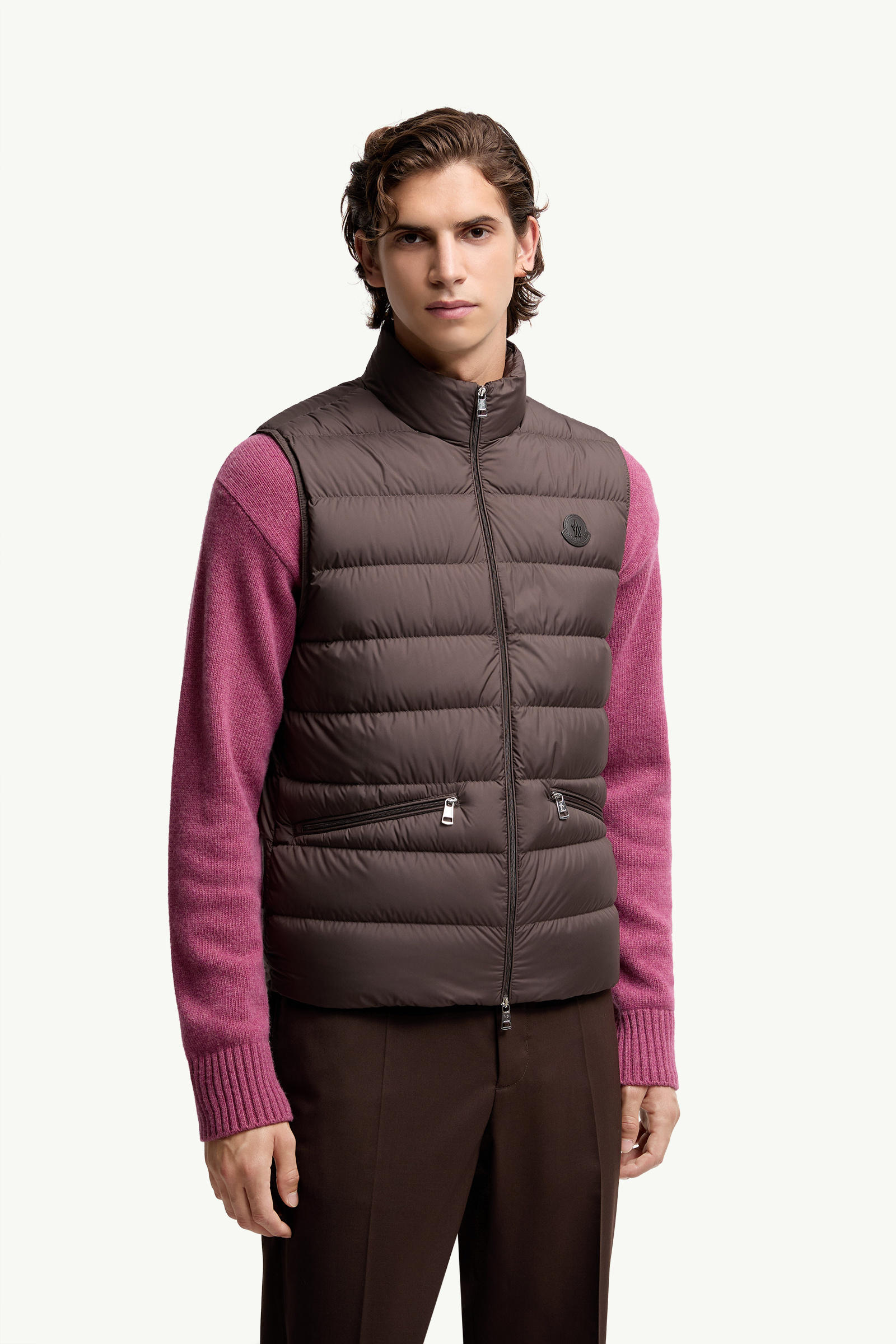 Treompan Down Gilet Men Brown Moncler 3