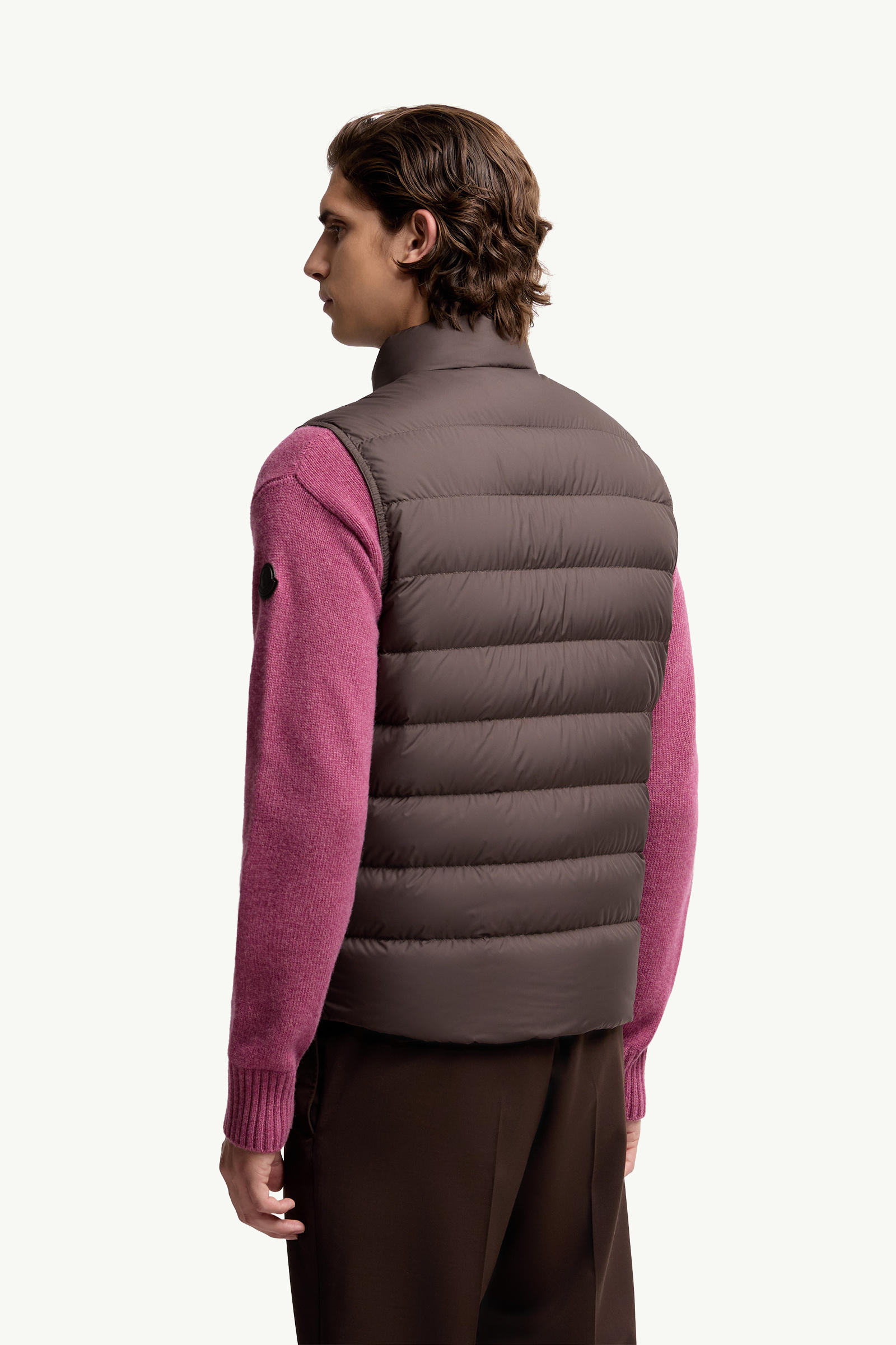Treompan Down Gilet Men Brown Moncler 4