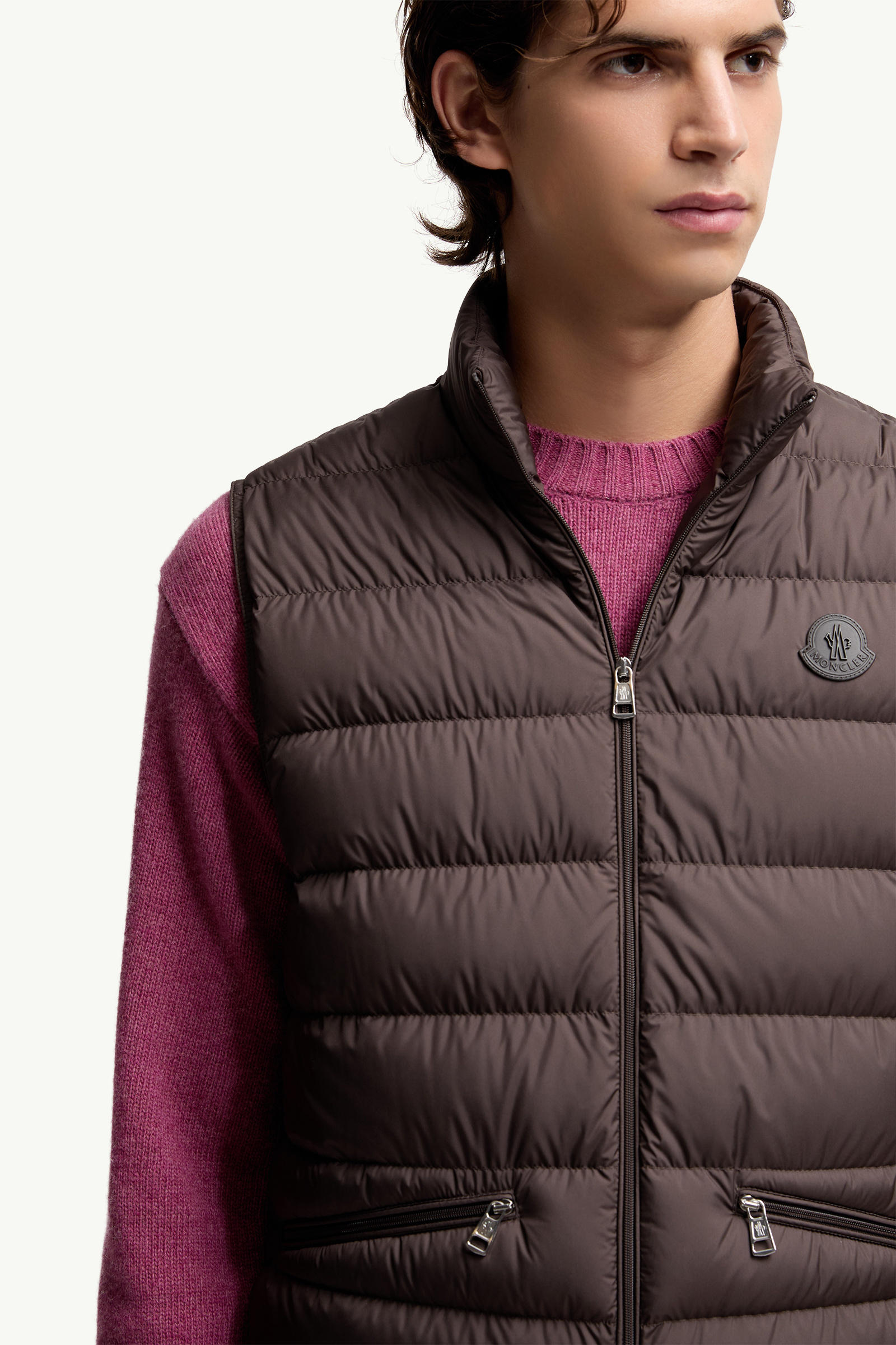 Treompan Down Gilet Men Brown Moncler 5