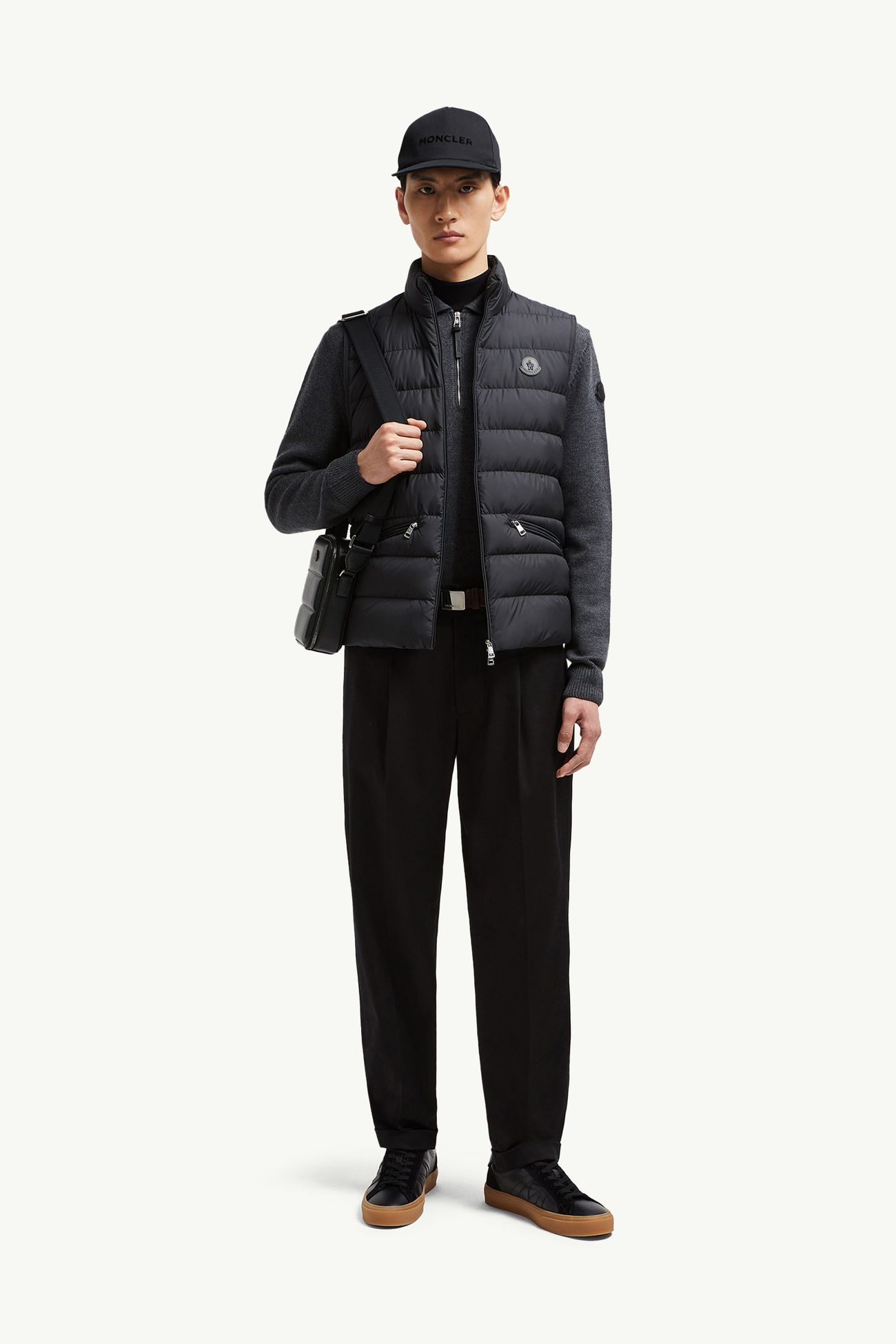 Treompan Daunenweste Herren Schwarz Moncler 0