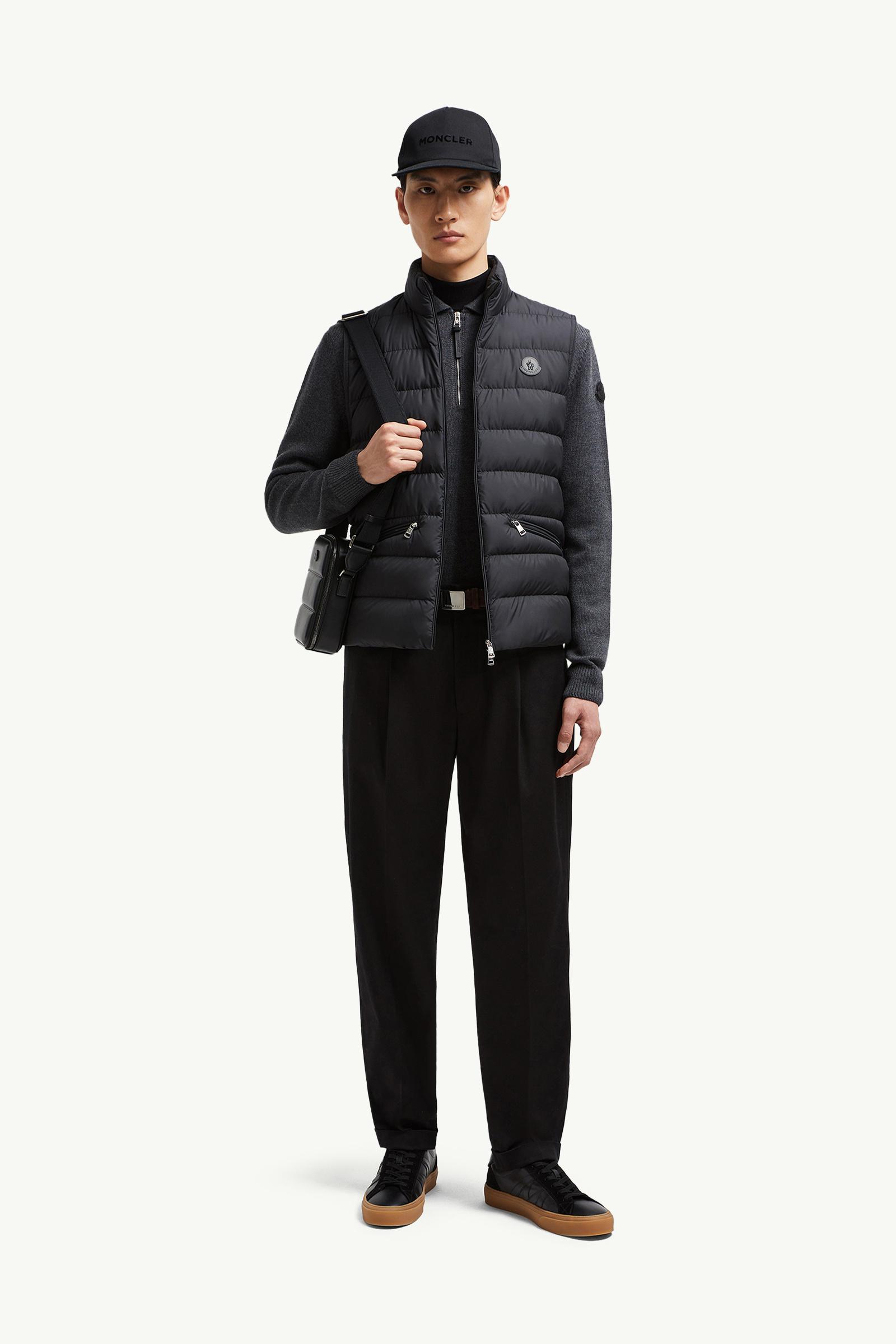 Black Treompan Down Vest - Vests for Men | Moncler US