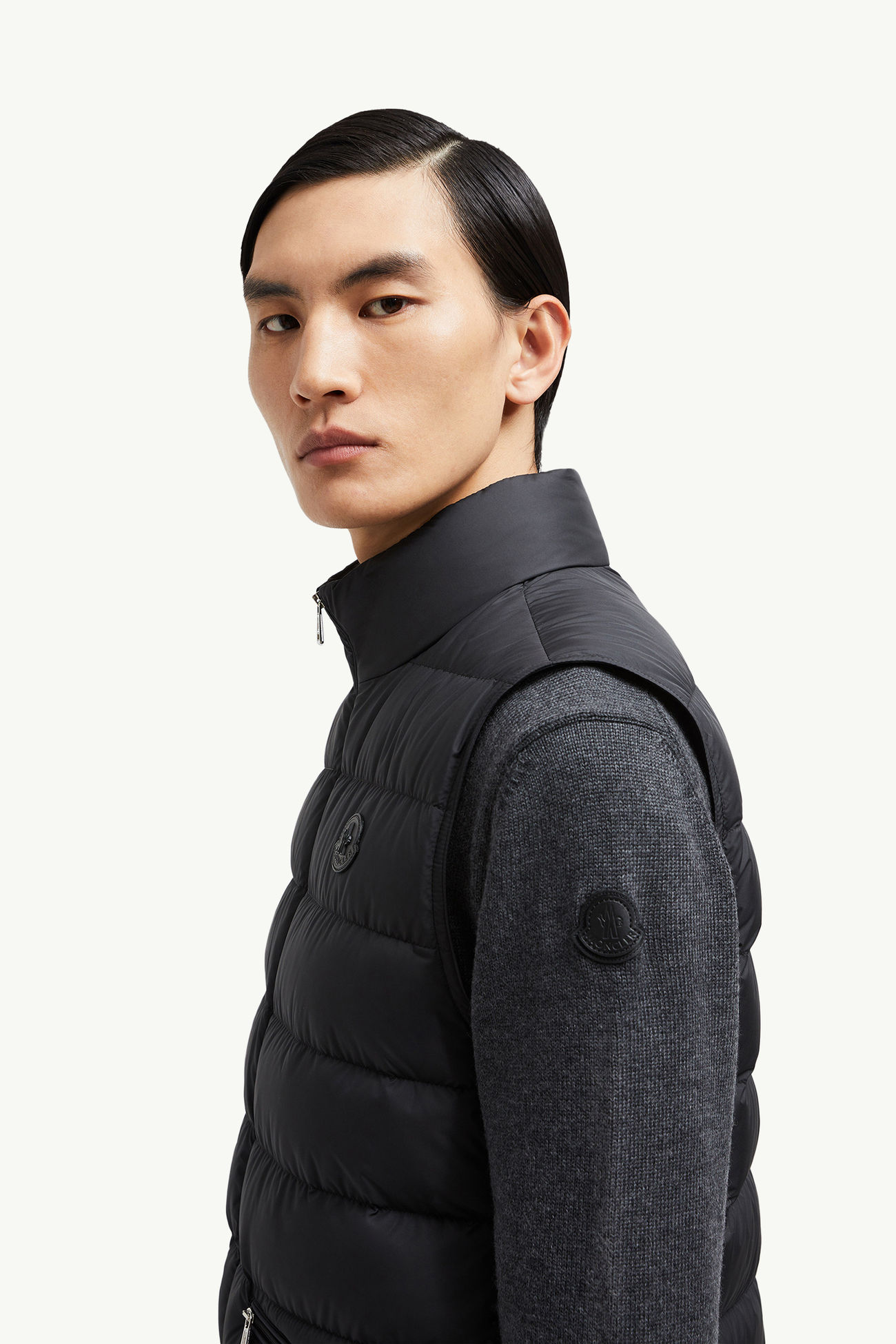 Treompan Daunenweste Herren Schwarz Moncler 1