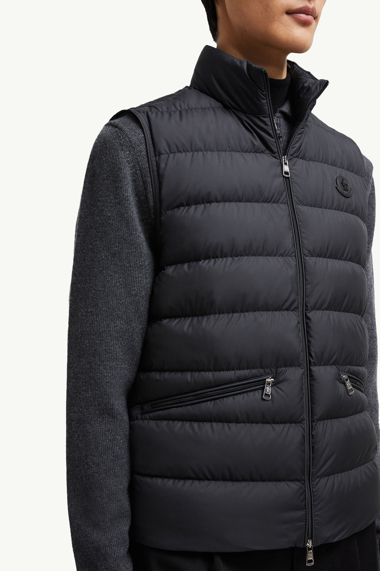 Treompan Daunenweste Herren Schwarz Moncler 5