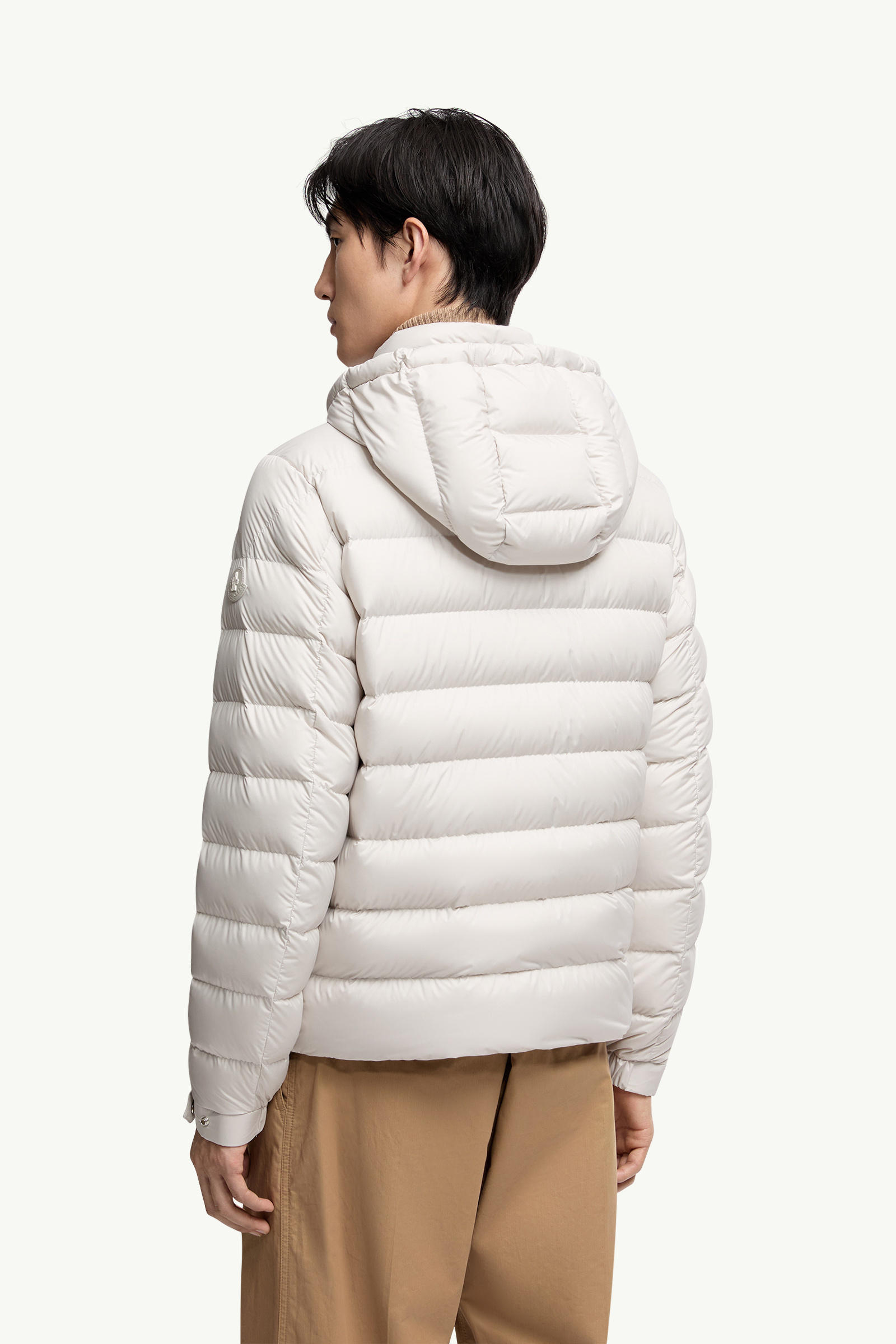 Arneb Hooded Short Down Jacket Men Ice Grey Moncler 4