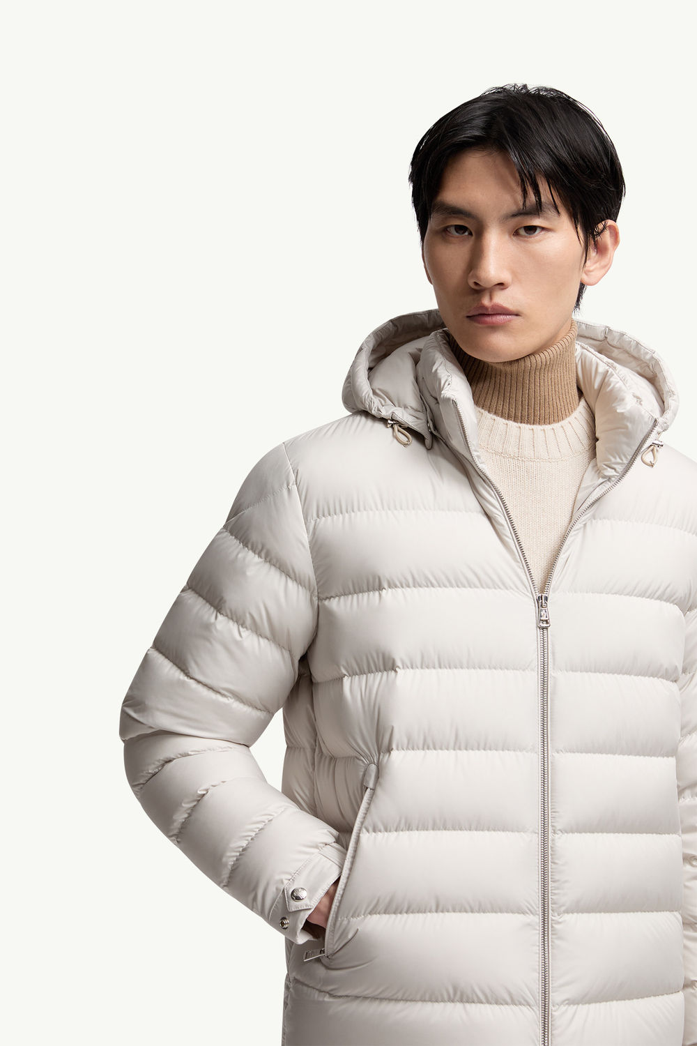 Arneb Hooded Short Down Jacket Men Ice Gray Moncler 6