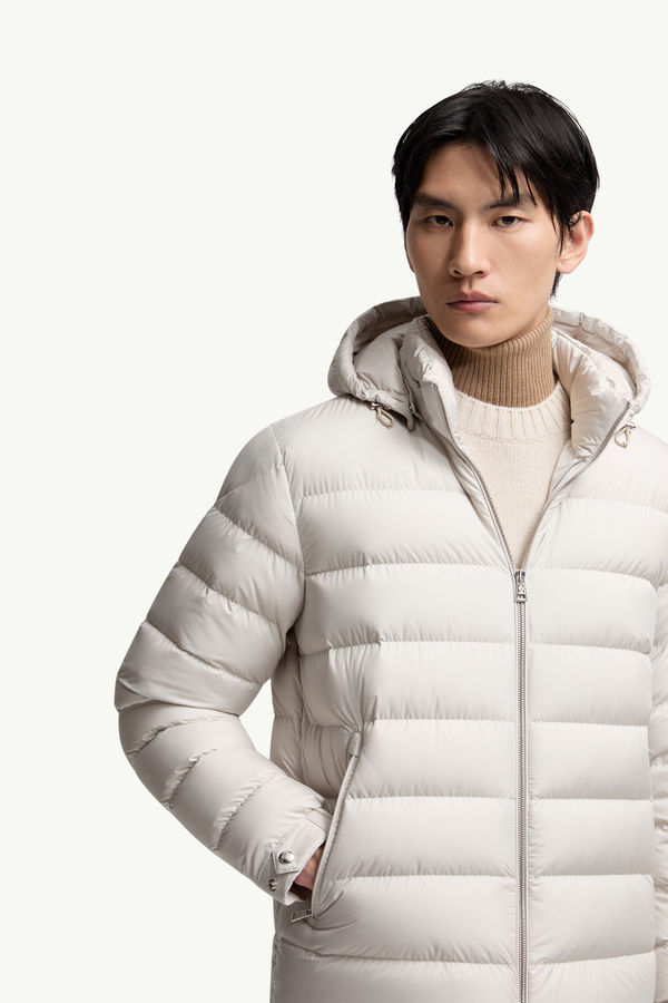 Arneb Hooded Short Down Jacket Men Ice Gray Moncler 6