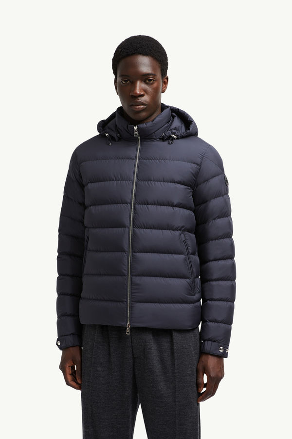 Arneb Hooded Short Down Jacket Men Navy Blue Moncler 3