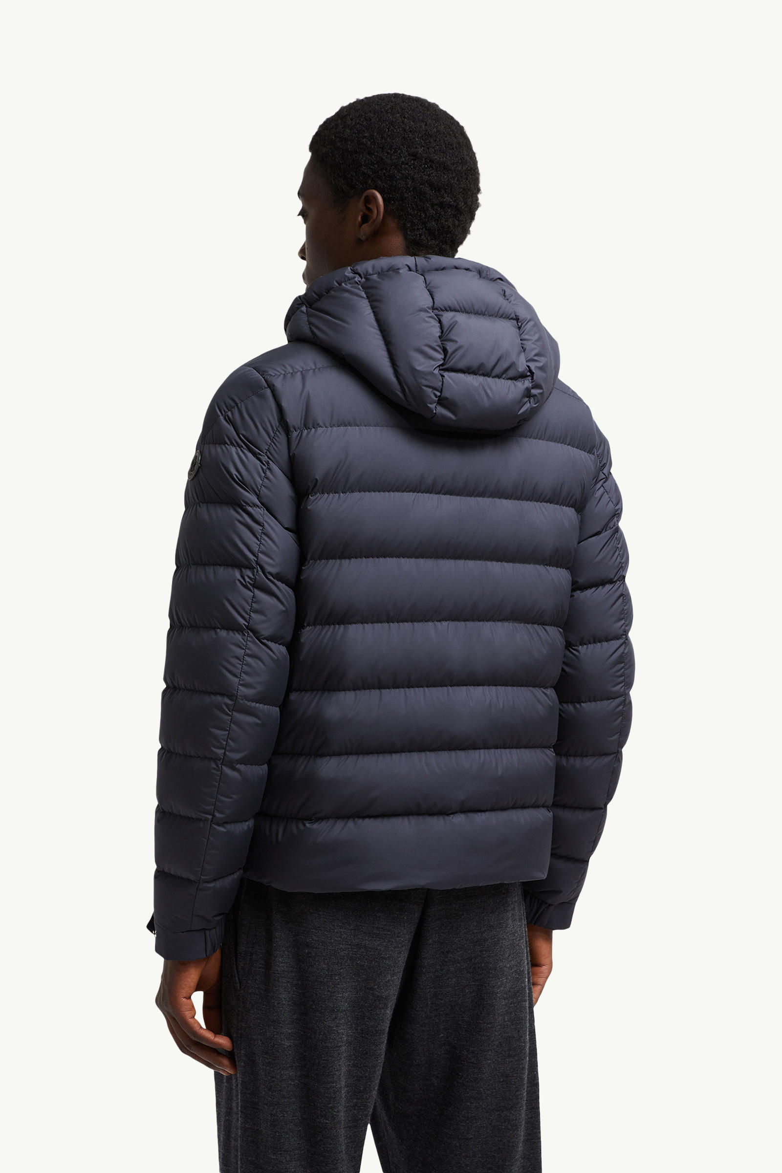 Arneb Hooded Short Down Jacket Men Navy Blue Moncler 4