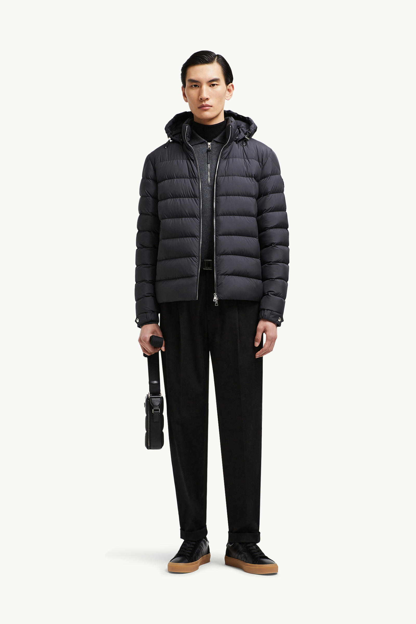 Arneb Hooded Short Down Jacket Men Black Moncler 0