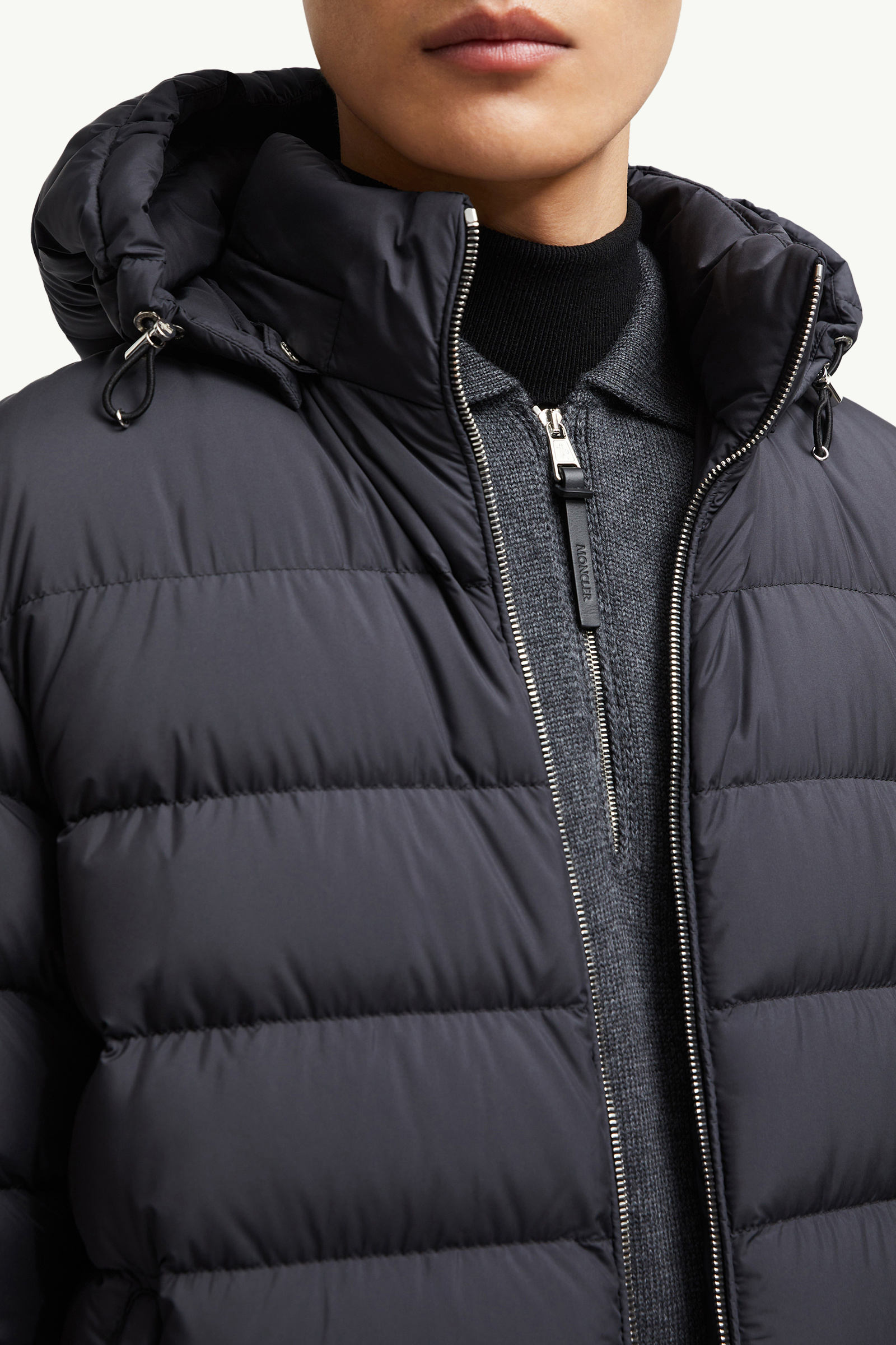 Arneb Hooded Short Down Jacket Men Black Moncler 7